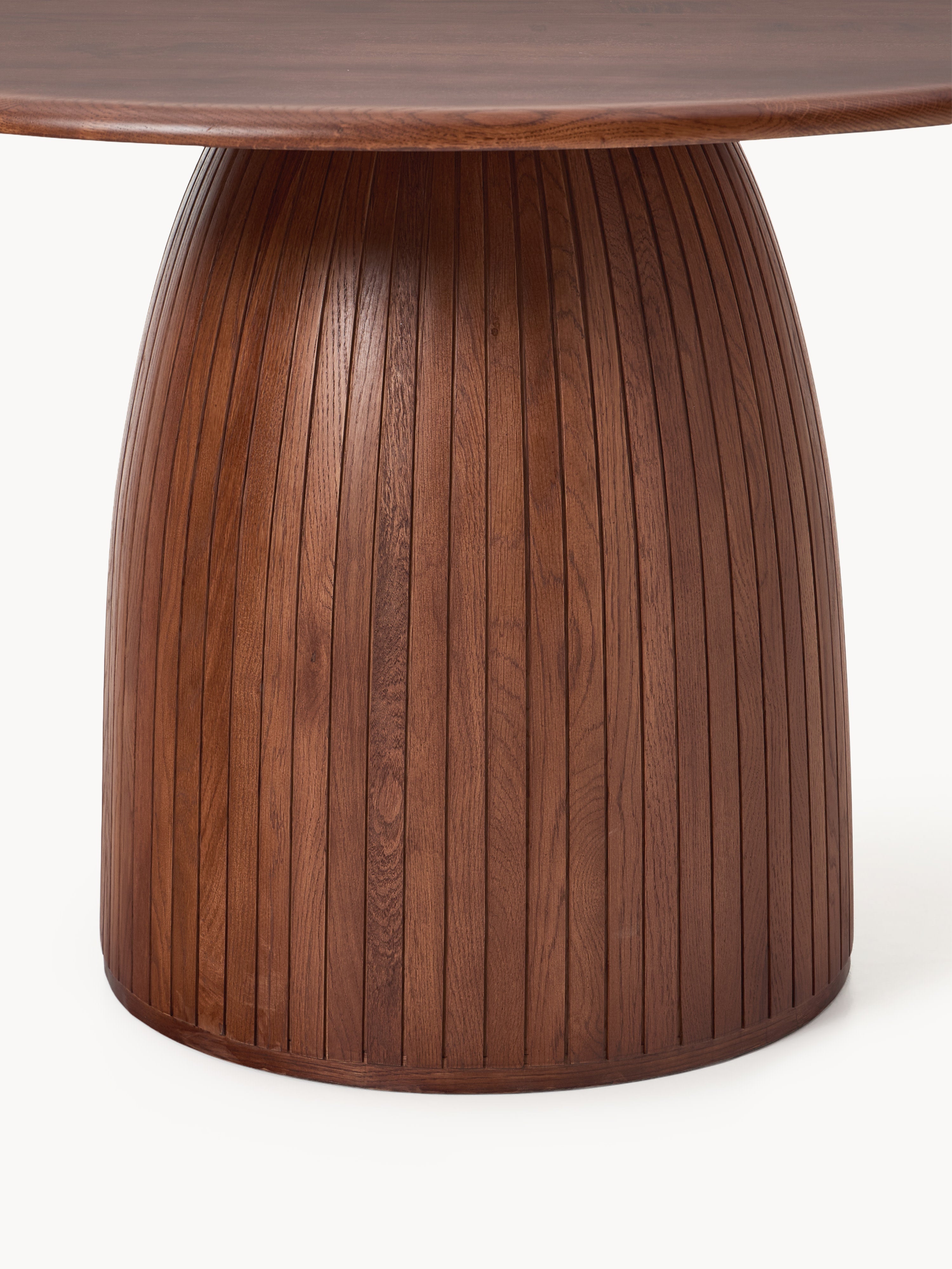 Nelly Round Dining Table with Groove Structure, in various sizes