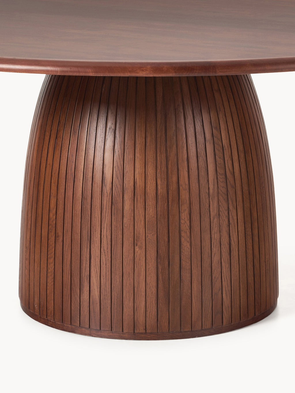Nelly Round Dining Table with Groove Structure, in various sizes