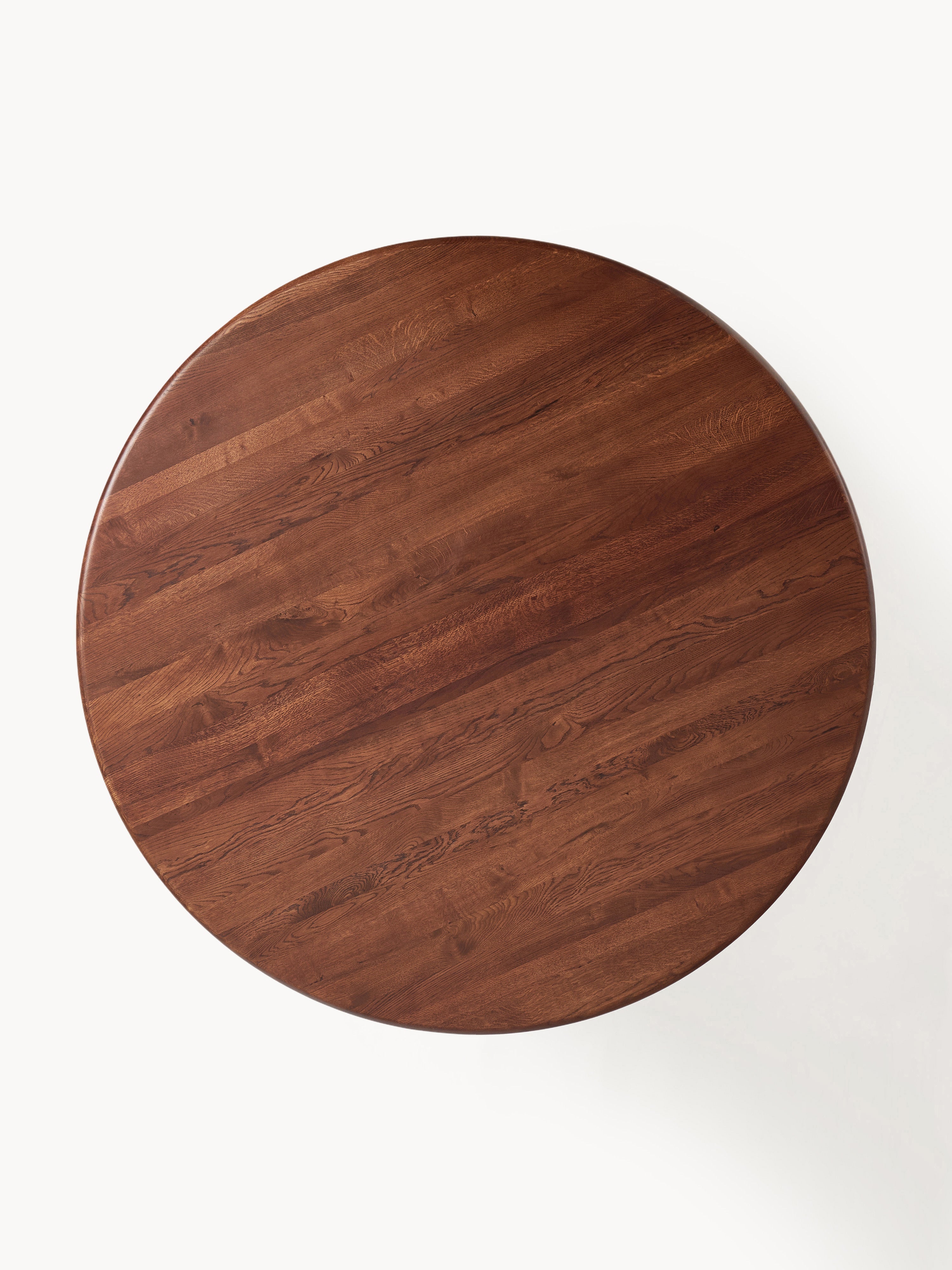 Nelly Round Dining Table with Groove Structure, in various sizes