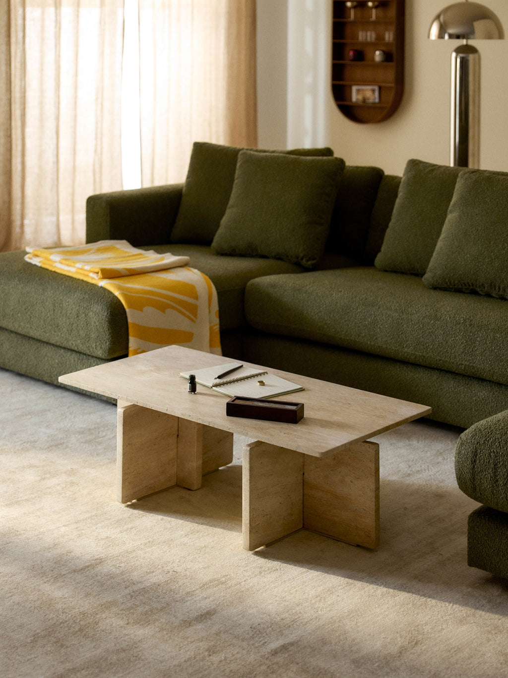 Marisa Travertine Coffee Table