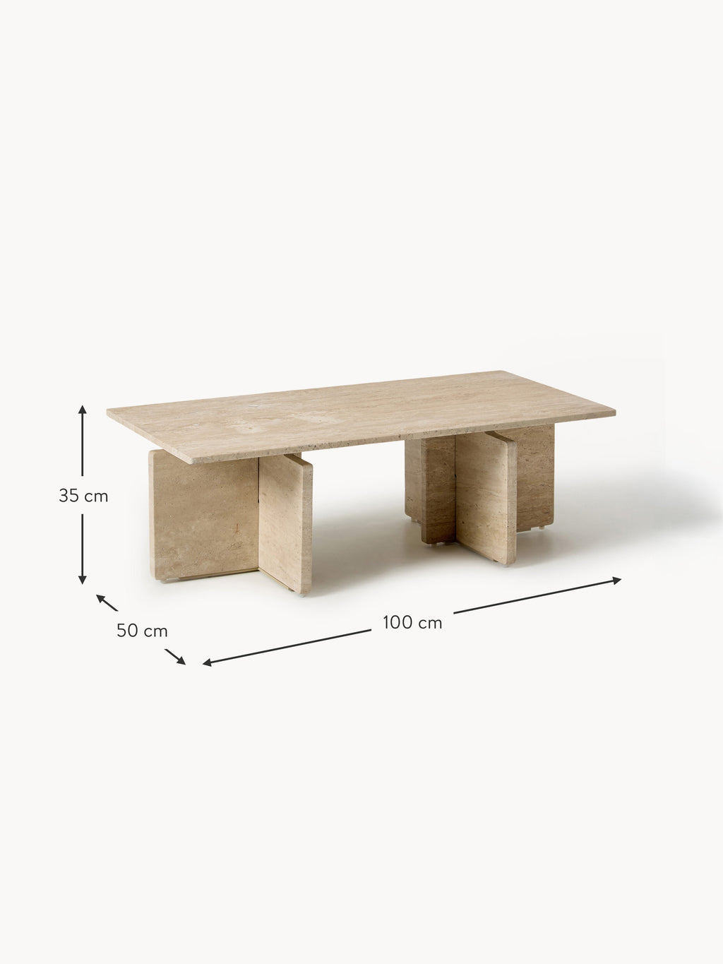 Marisa Travertine Coffee Table