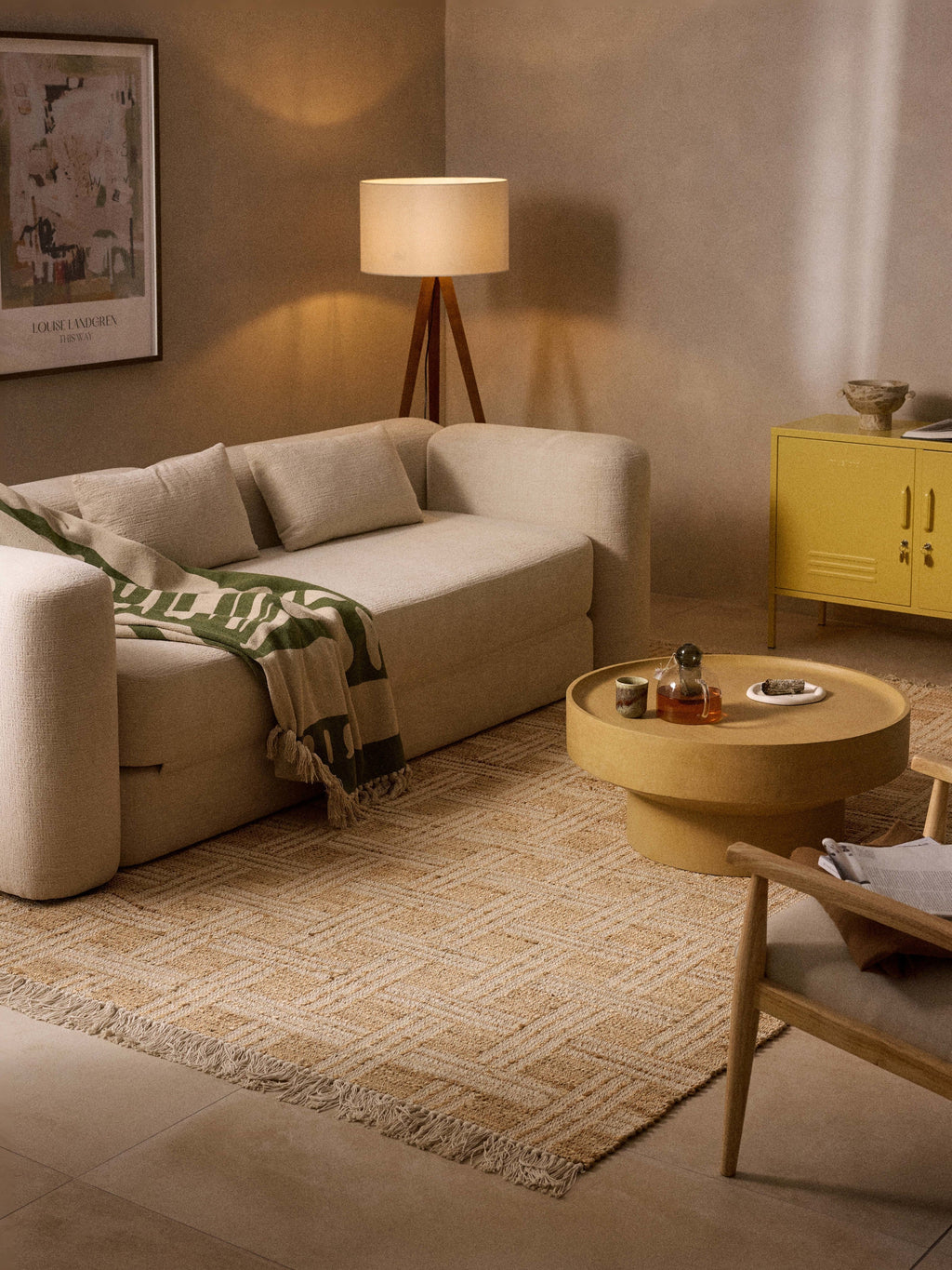 Almir Handwoven Jute Rug with Fringes