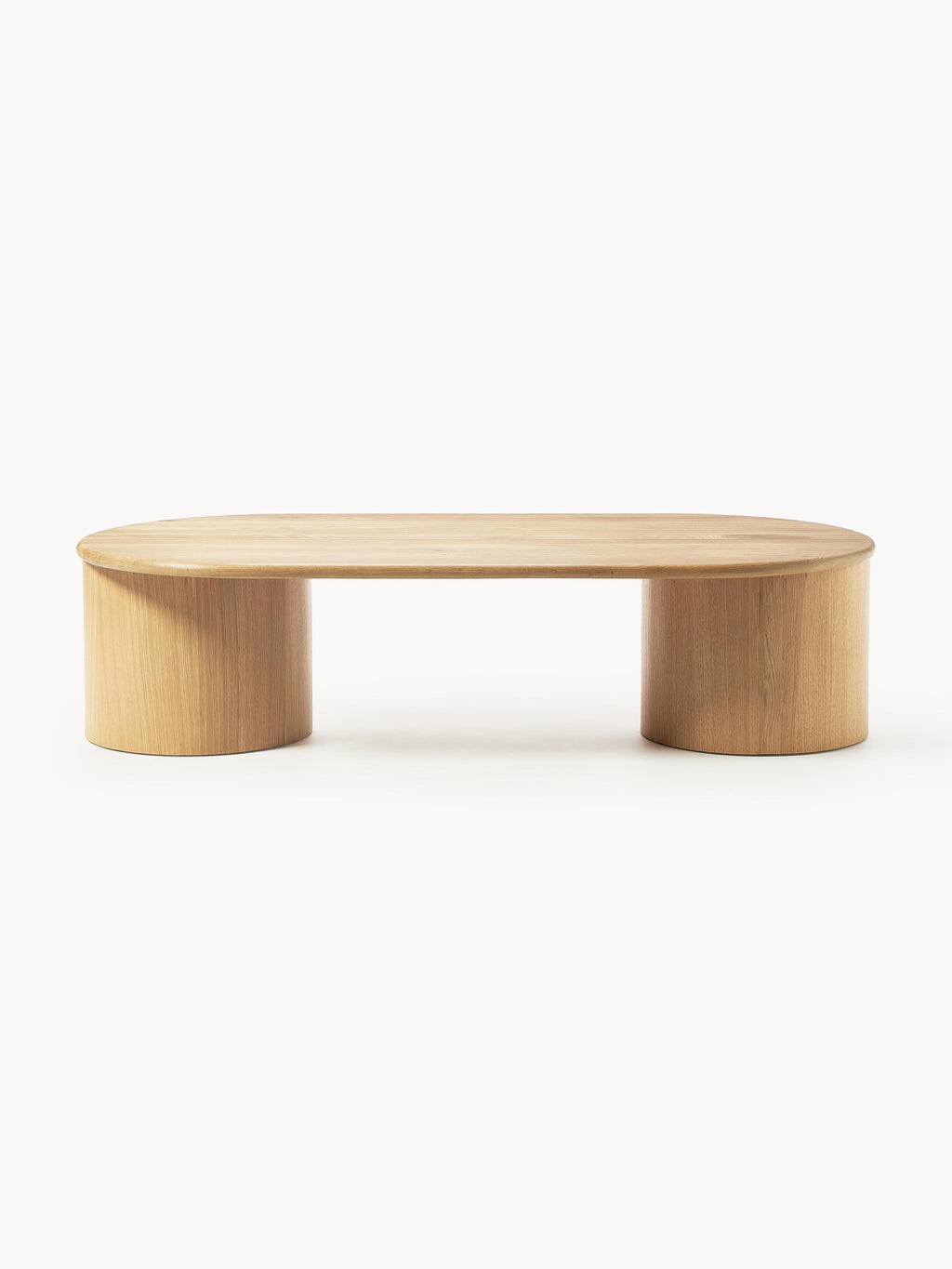 Didi Oval Oak Wood Coffee Table