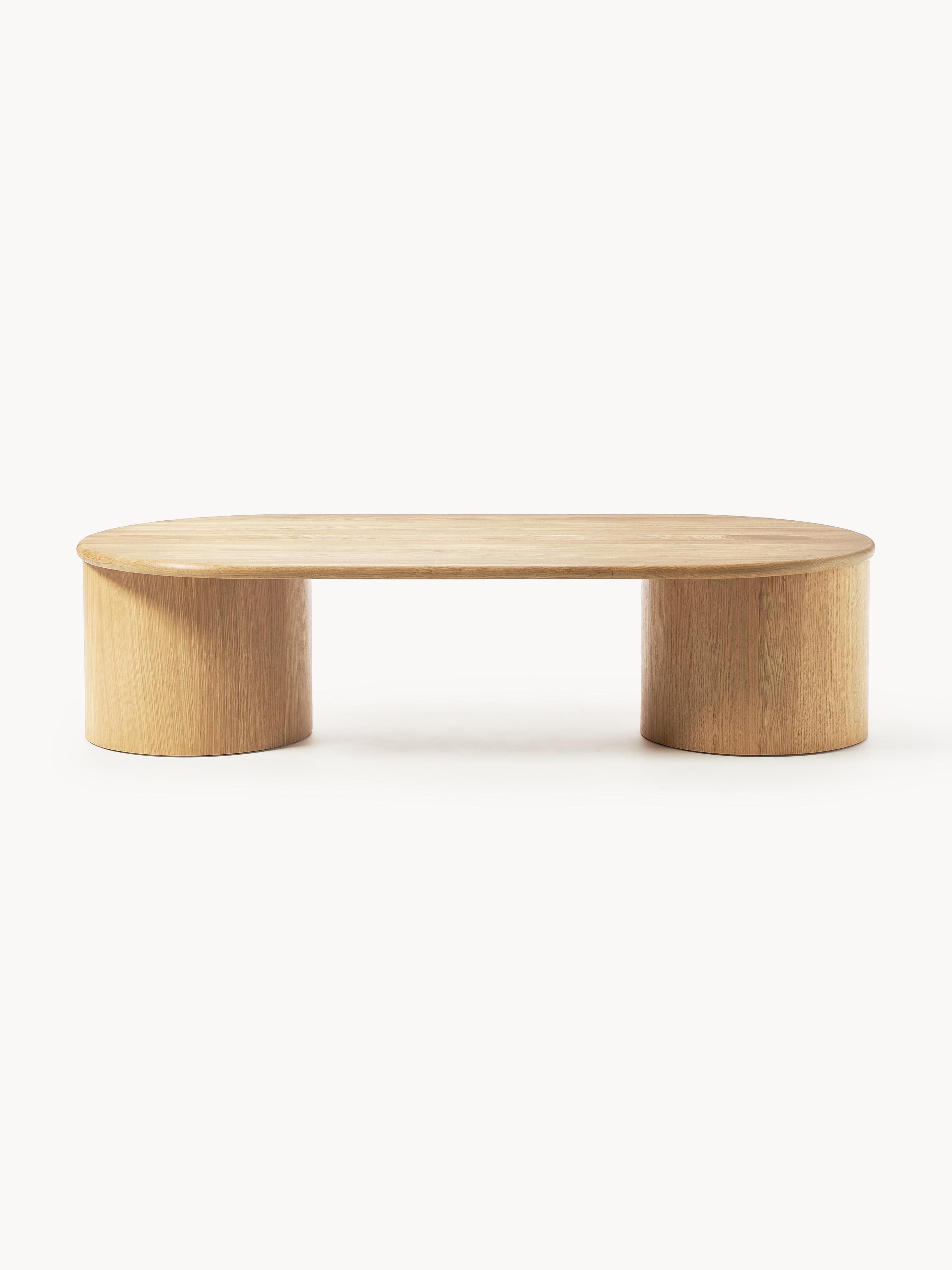 Didi Oval Oak Wood Coffee Table