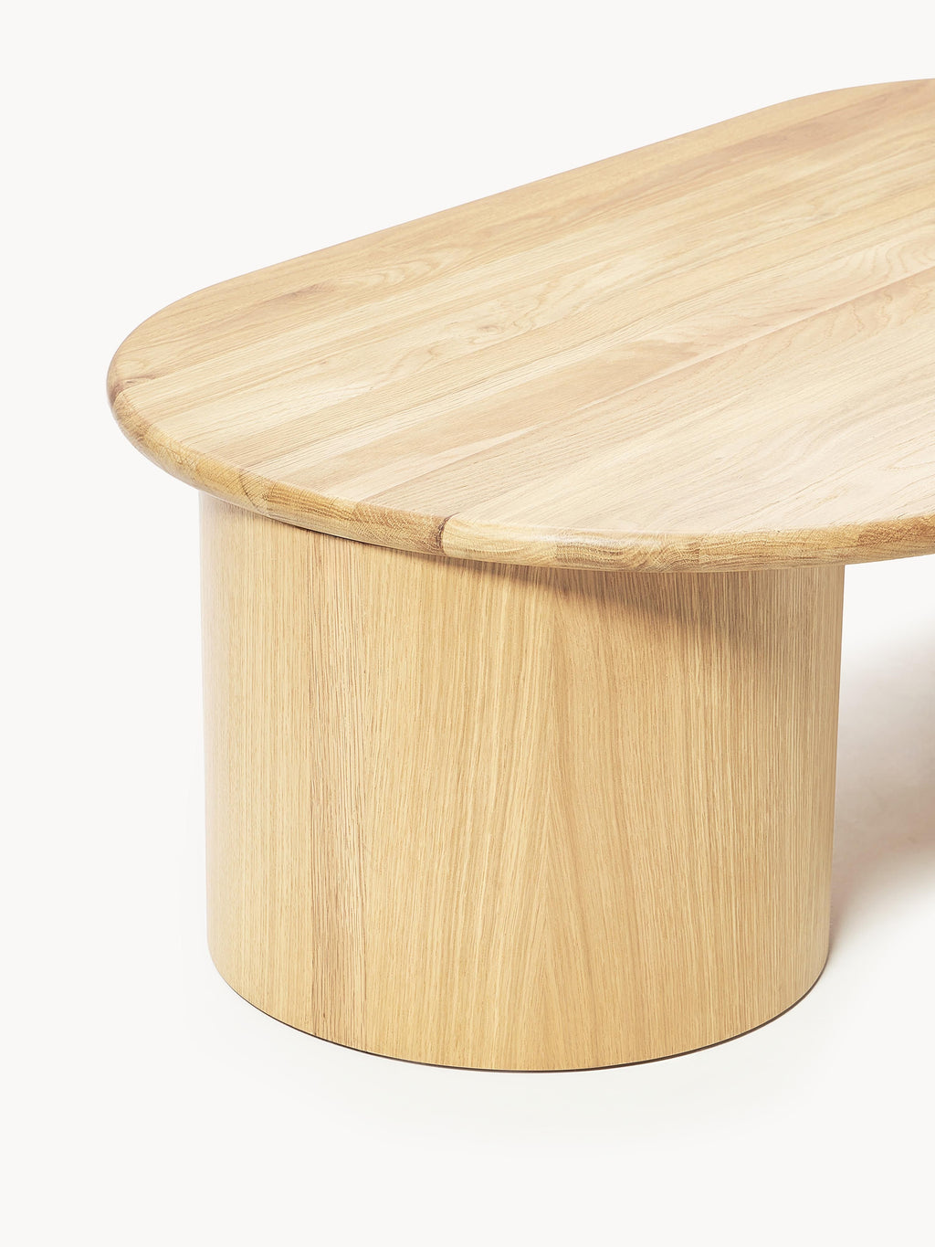 Didi Oval Oak Wood Coffee Table