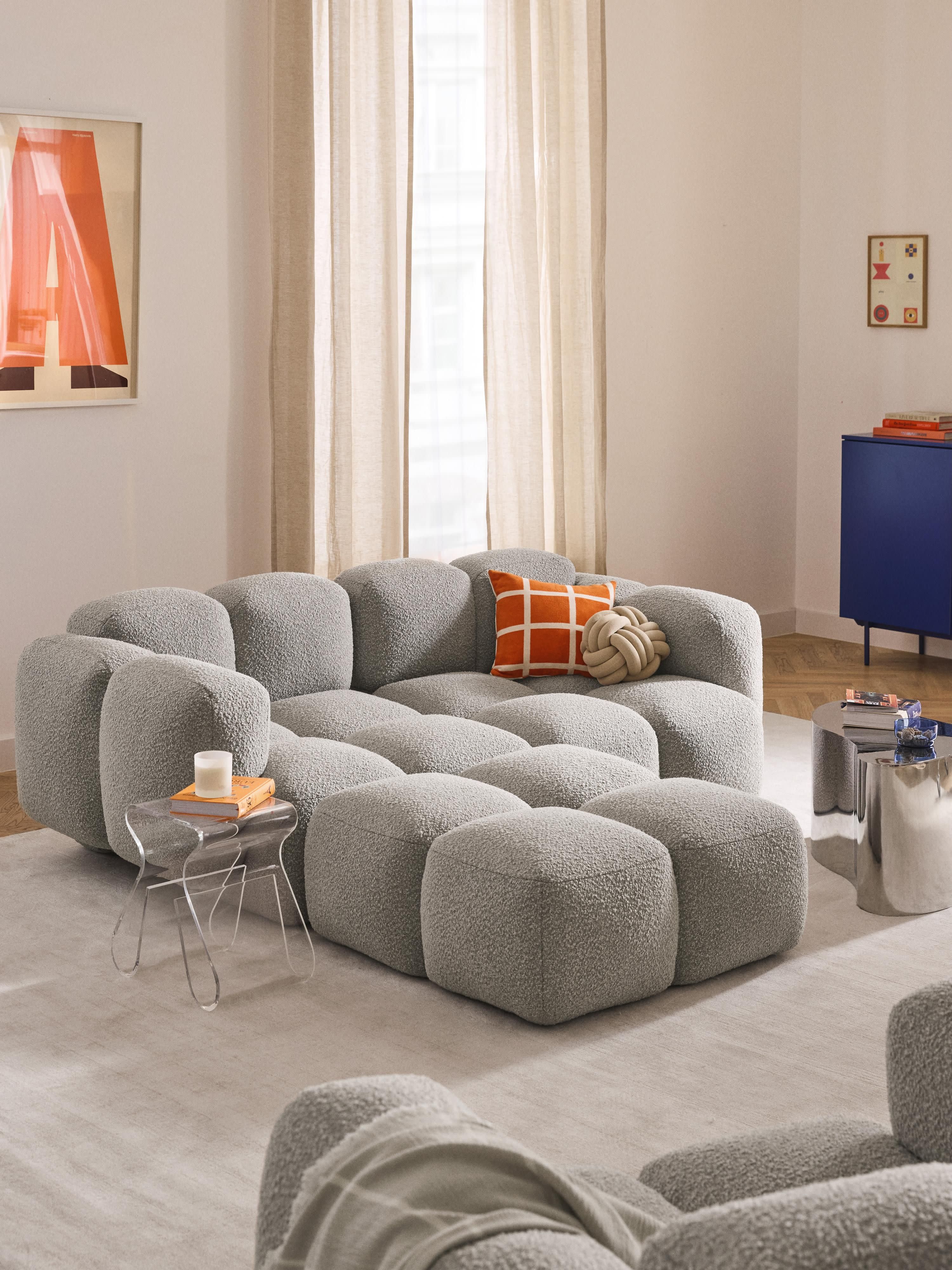 Tayla Bouclé Ottoman