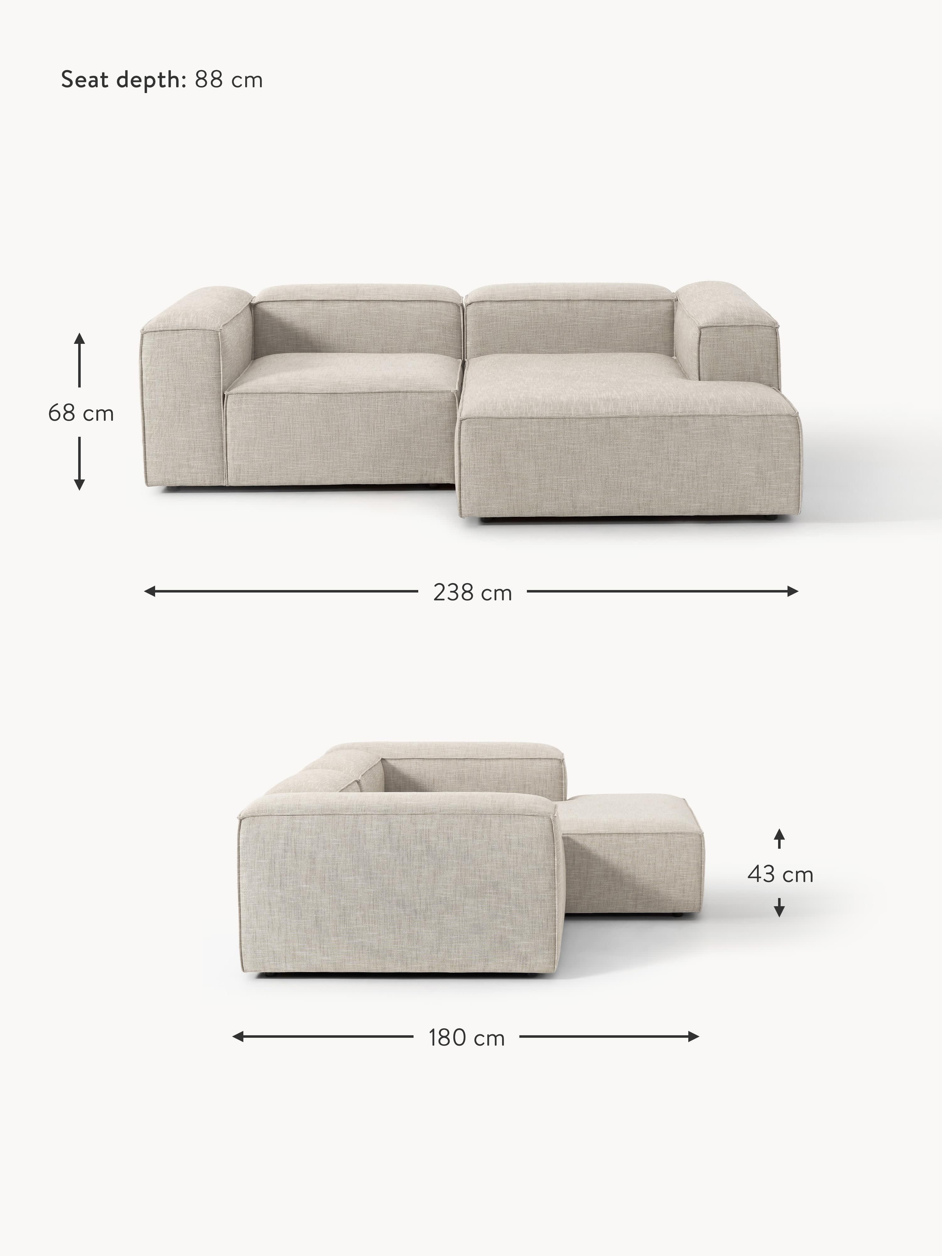 Lennon Linen Blend Modular Corner Sofa (3-seater)