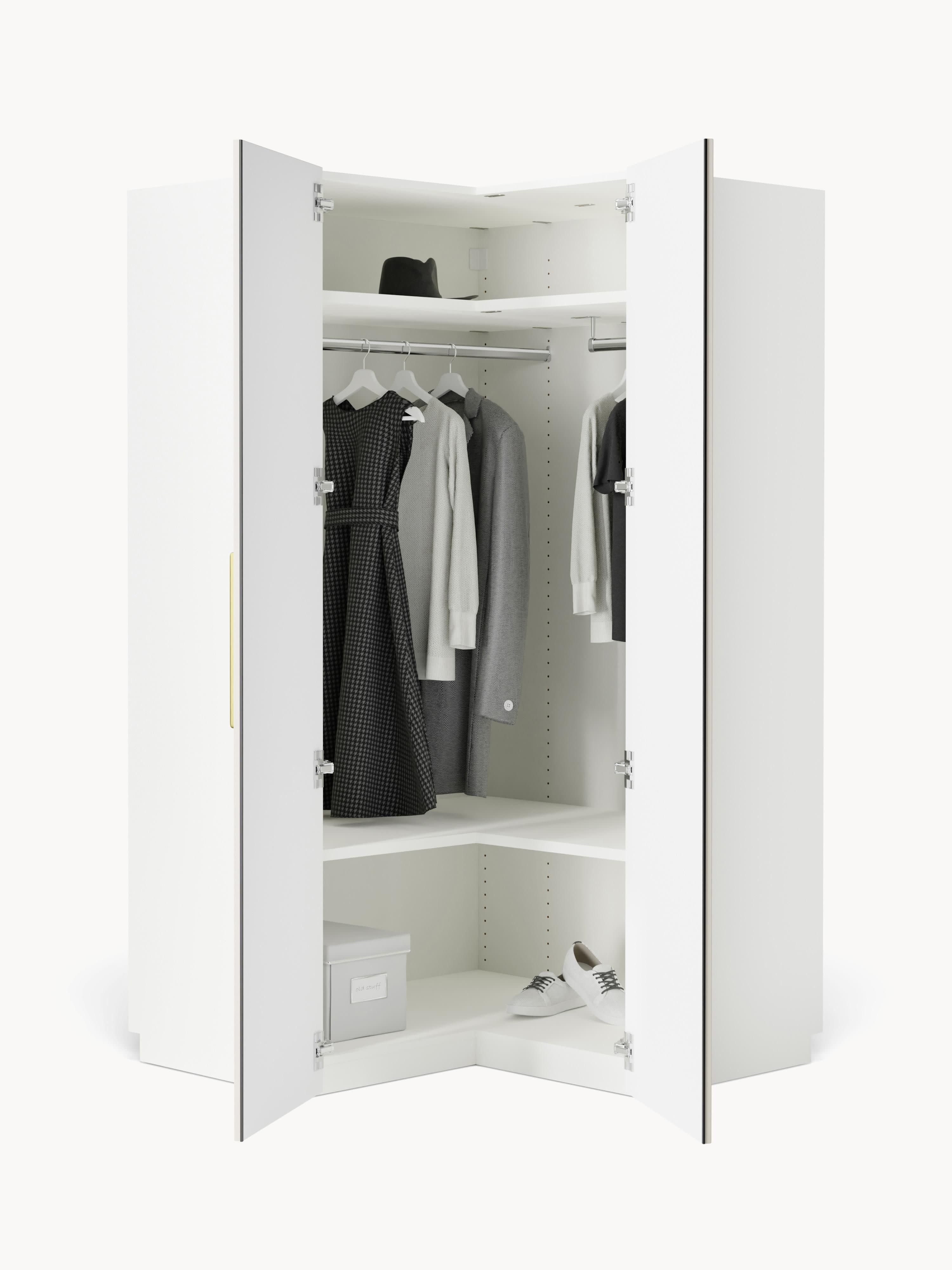 Simone Modular Corner Wardrobe, 115 cm Wide