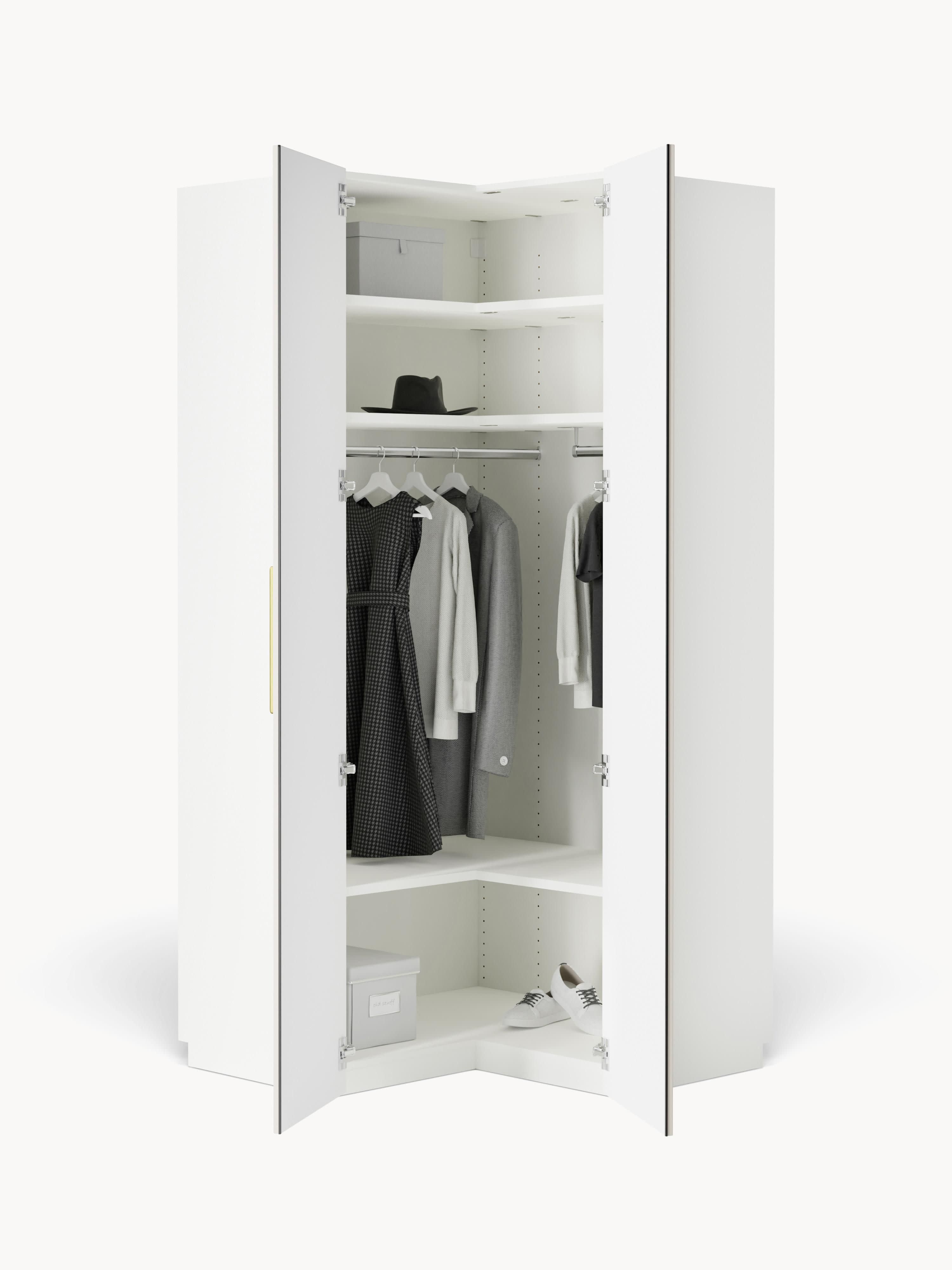 Simone Modular Corner Wardrobe, 115 cm Wide