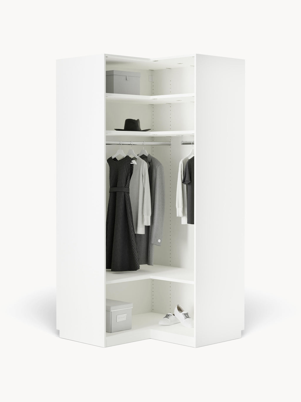 Simone Modular Corner Wardrobe, 115 cm Wide