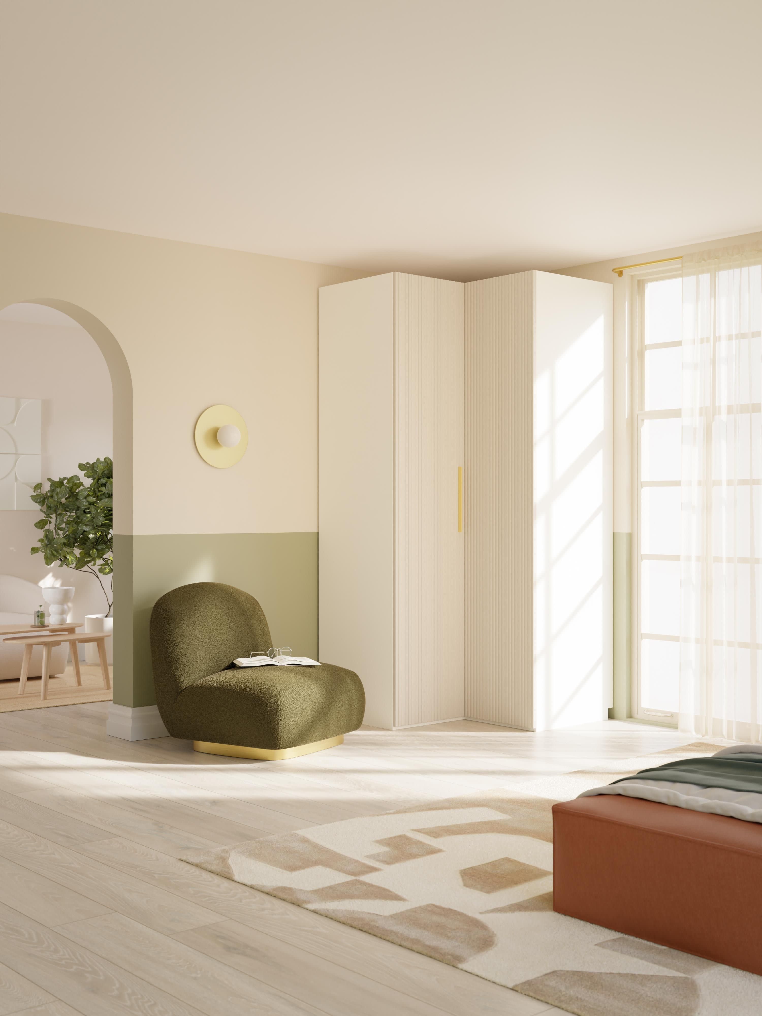 Simone Modular Corner Wardrobe, 115 cm Wide
