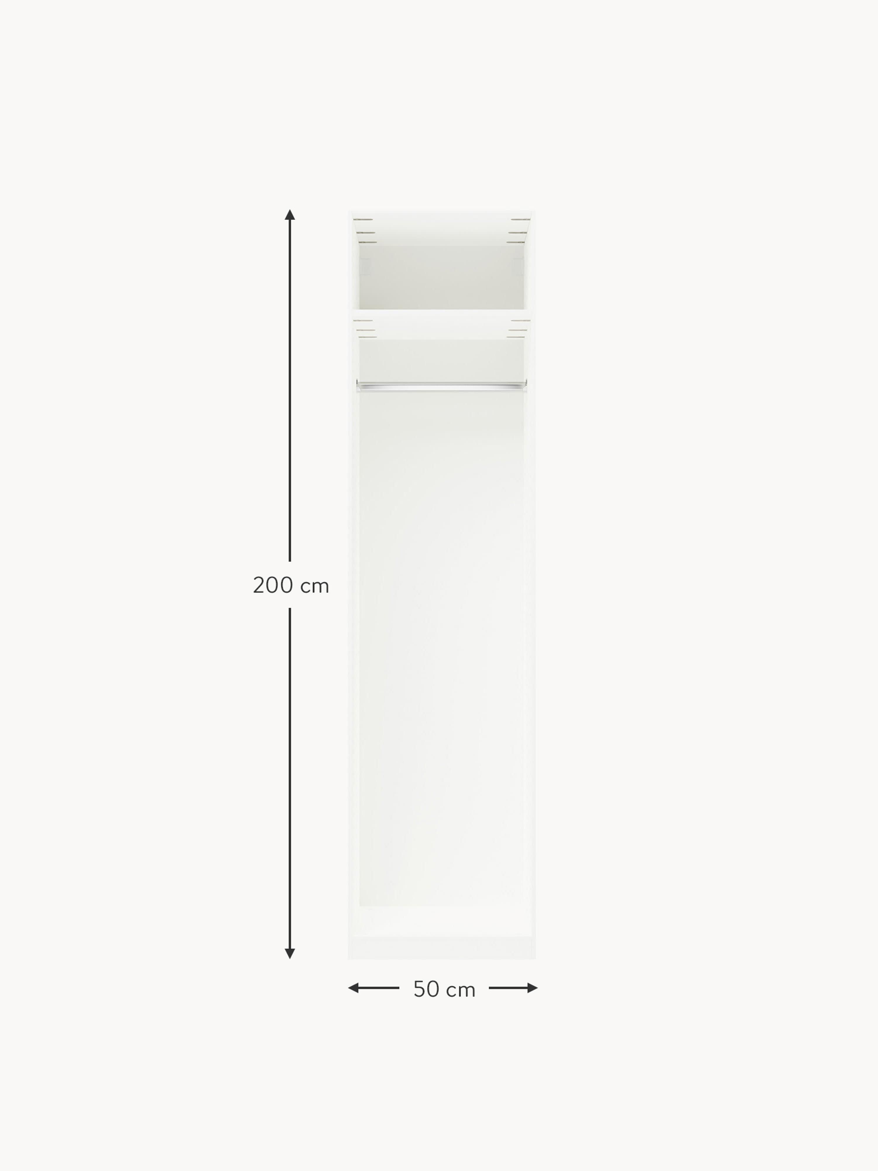 Charlotte Modular Hinged Door Wardrobe, 50 cm Wide, in various sizes