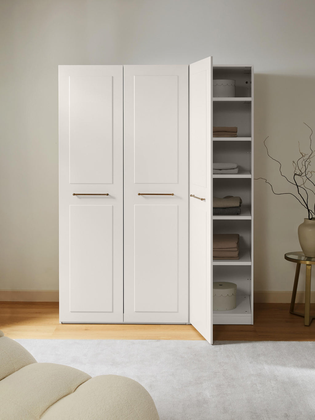 Charlotte Modular Hinged Door Wardrobe, 50 cm Wide, in various sizes