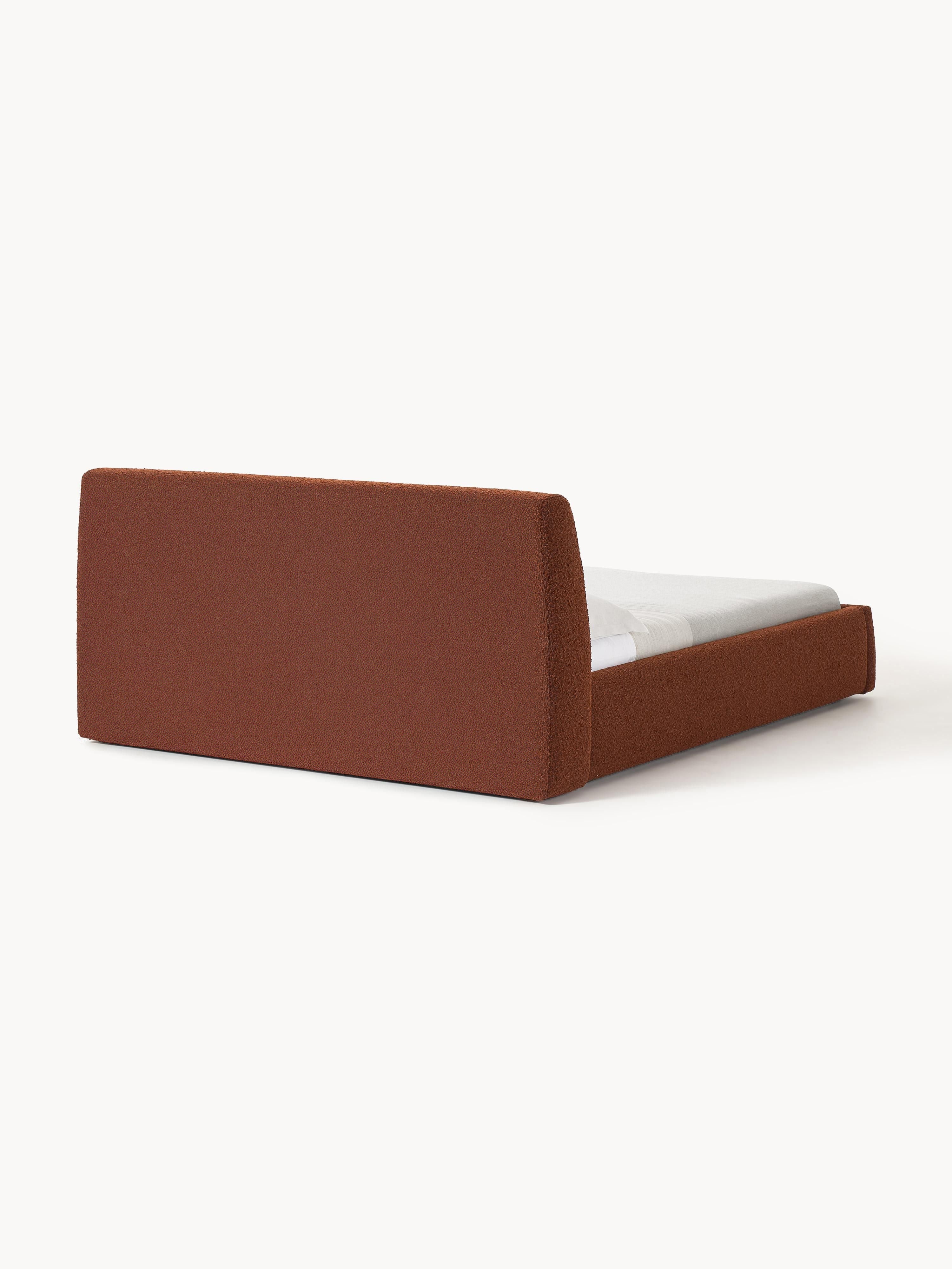 Cloud Upholstered Bouclé Bed with Storage Space
