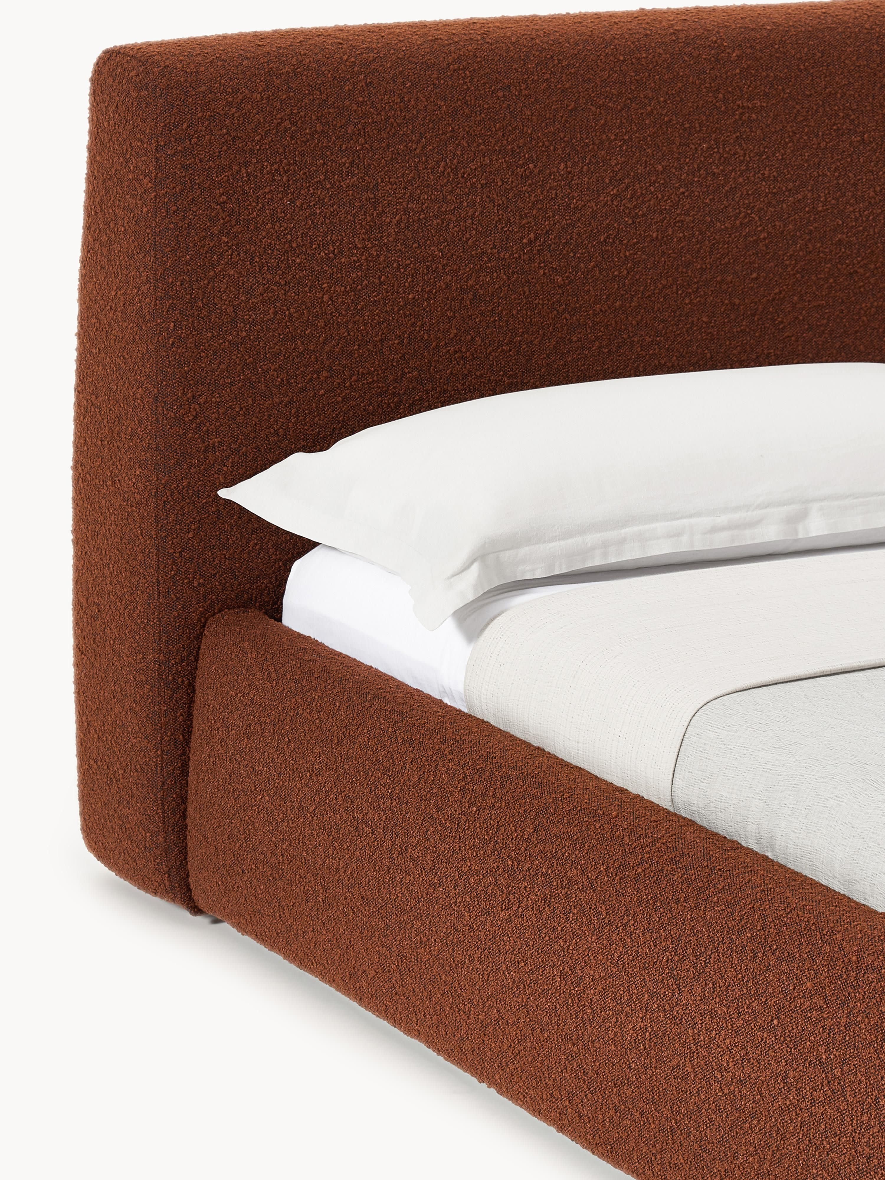Cloud Upholstered Bouclé Bed with Storage Space