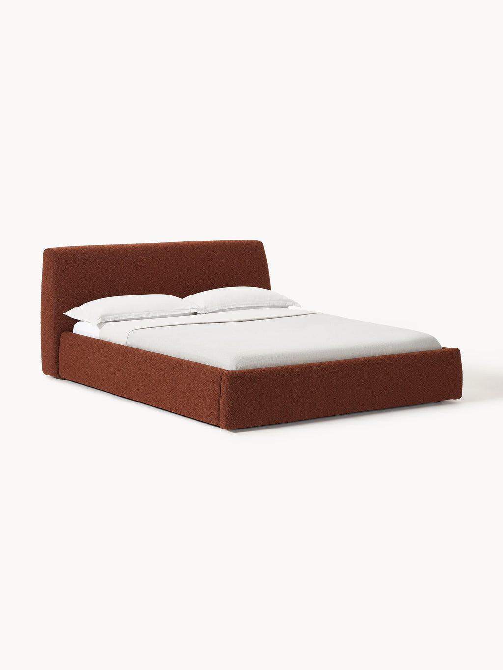 Gallery image 1 - Upholstered Bouclé Bed Cloud with Storage Space