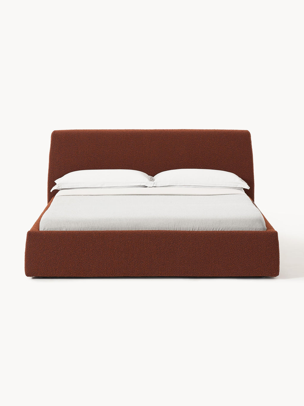 Cloud Upholstered Bouclé Bed with Storage Space