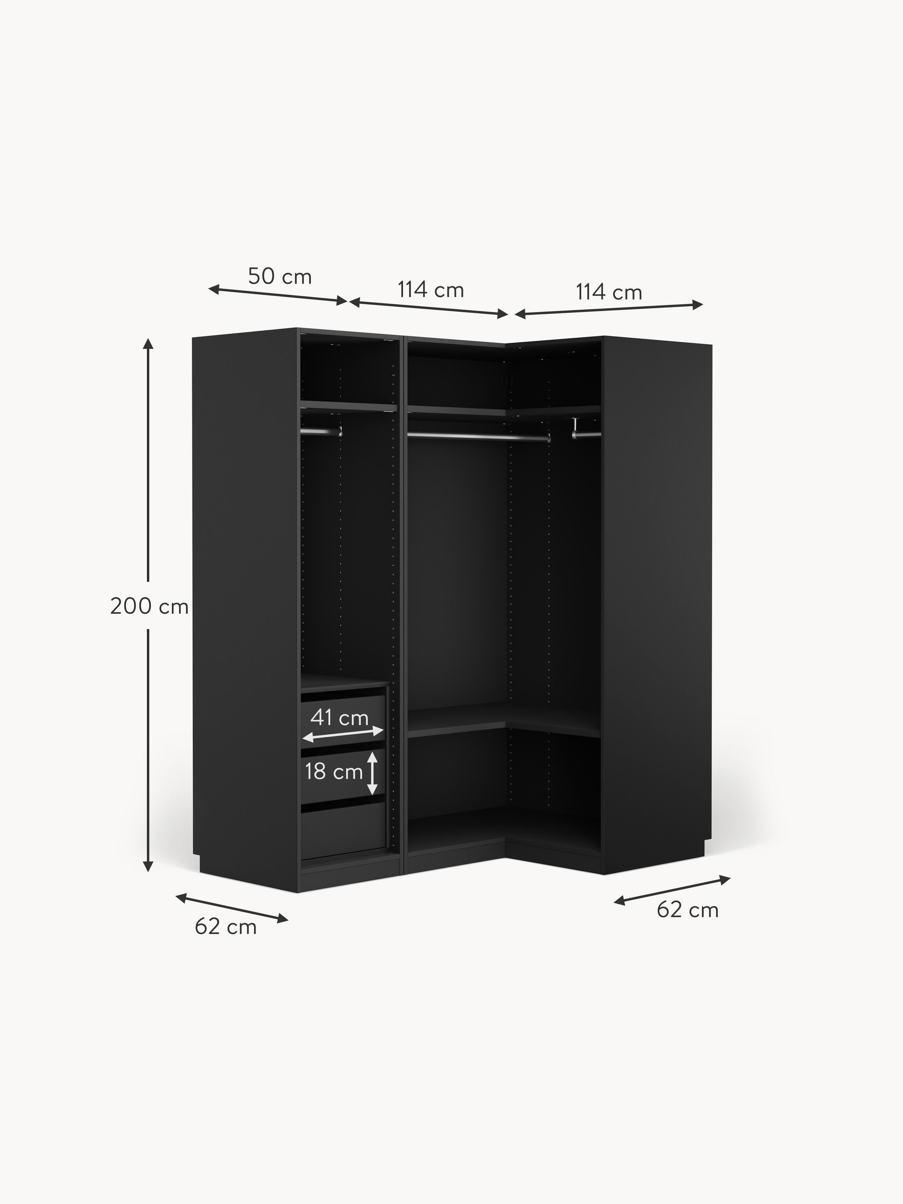 Leon Modular Corner Wardrobe, 165 cm Wide, in various sizes