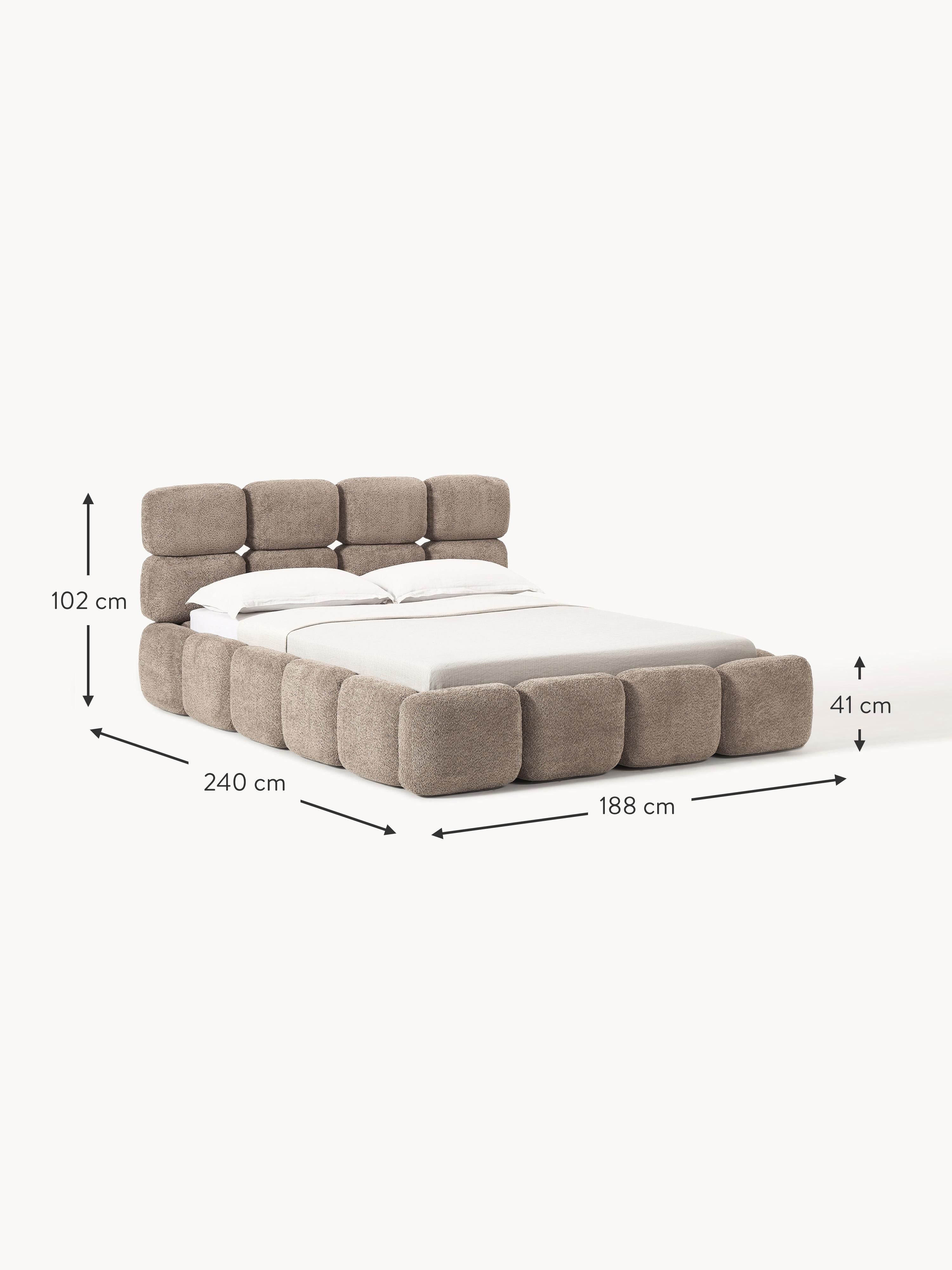 Tayla Upholstered Teddy Bouclé Bed