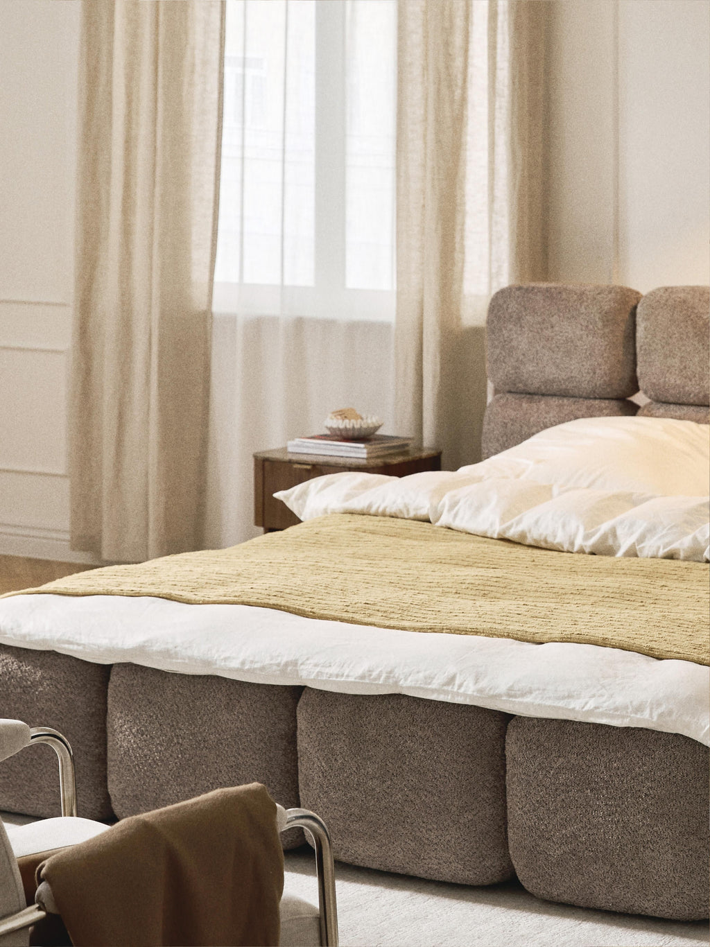Tayla Upholstered Teddy Bouclé Bed