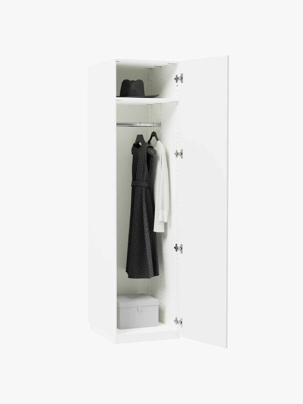 Charlotte Modular Hinged Door Wardrobe, 50 cm Wide, in various sizes