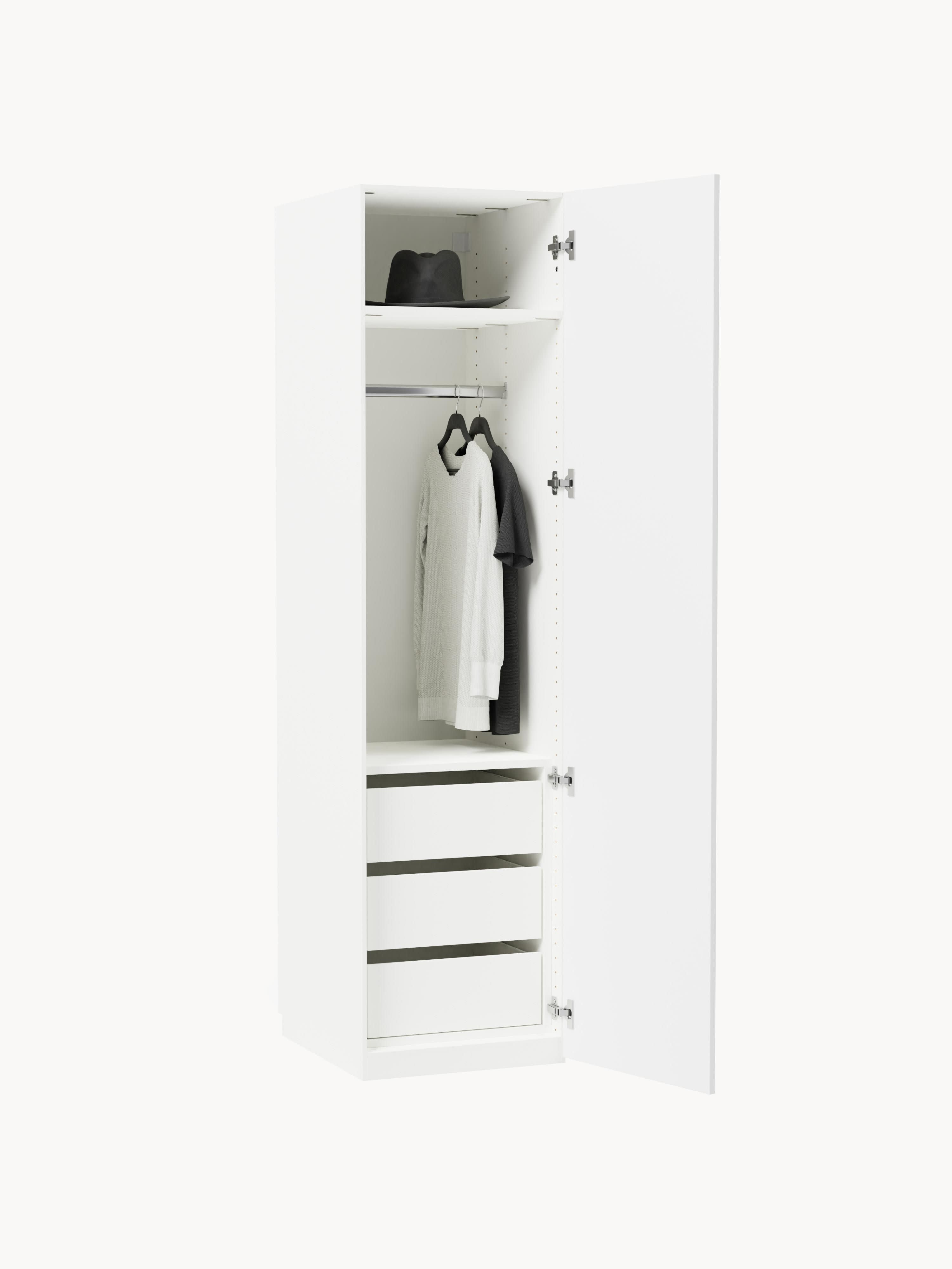 Charlotte Modular Hinged Door Wardrobe, 50 cm Wide, in various sizes