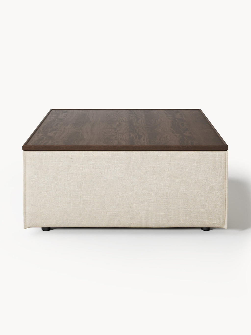 Lennon Linen Blend Ottoman with Storage