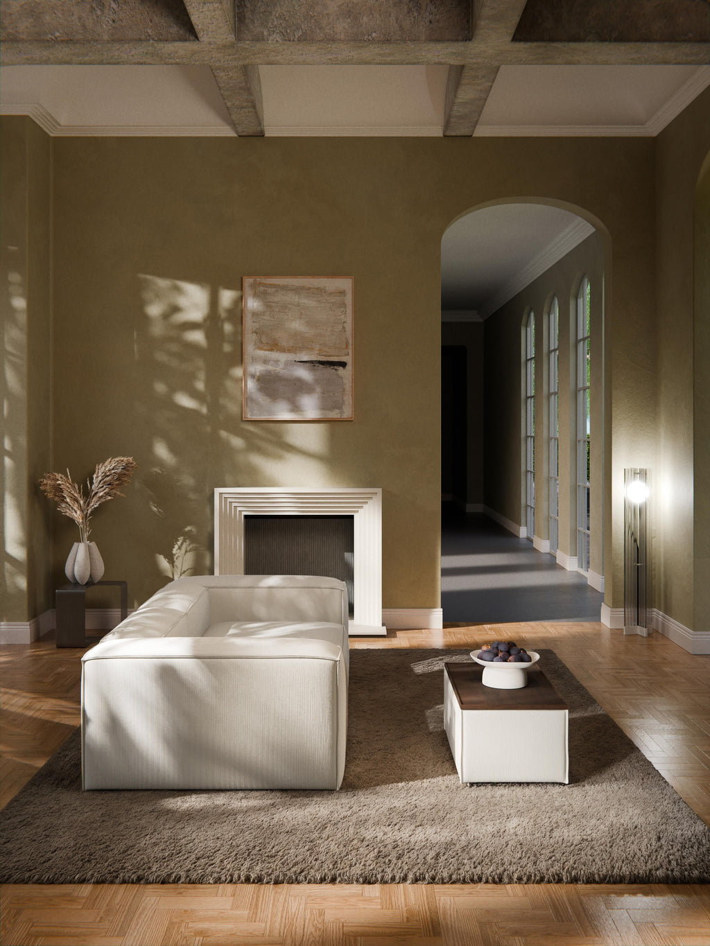 Lennon Corduroy Ottoman with Storage