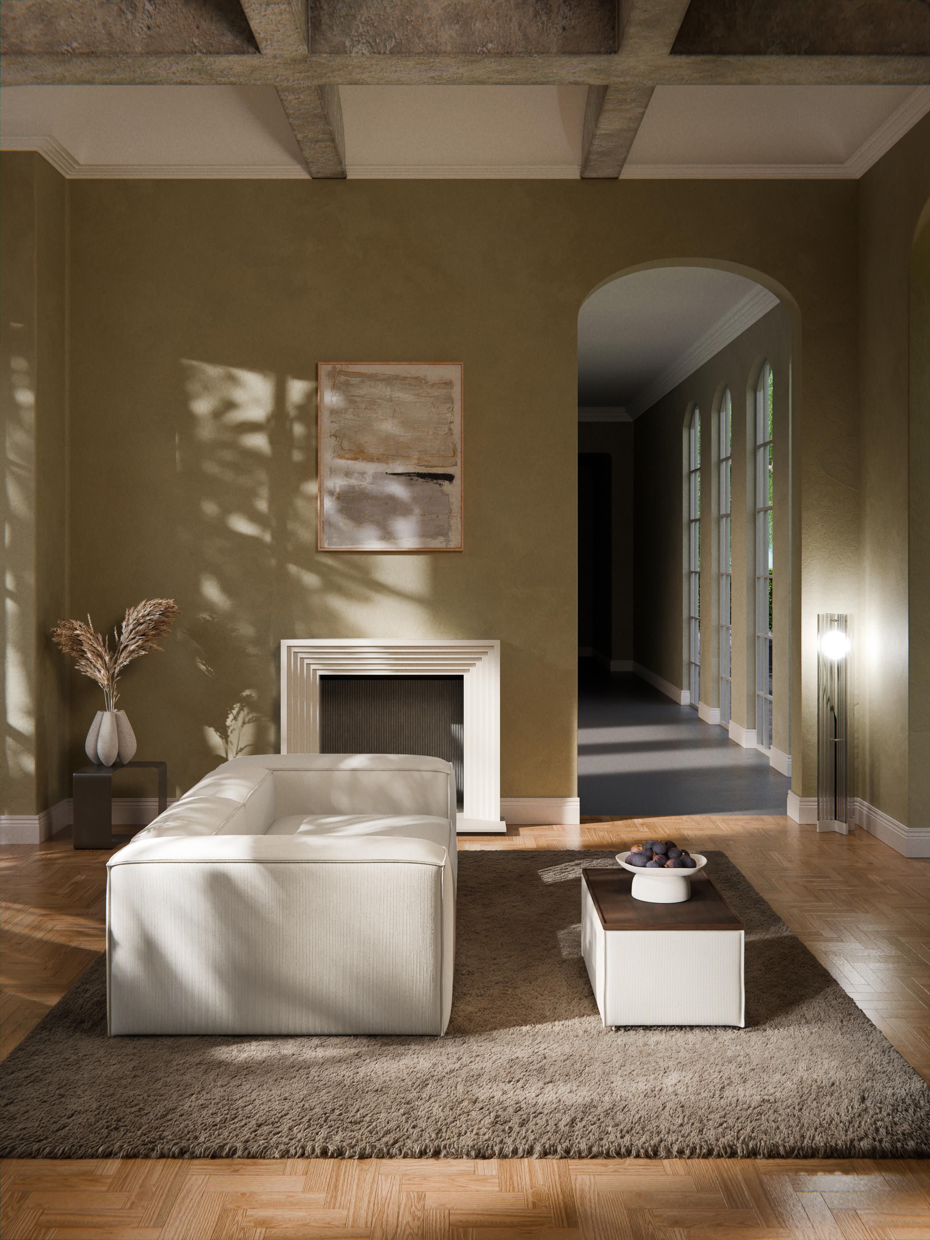 Lennon Corduroy Ottoman with Storage