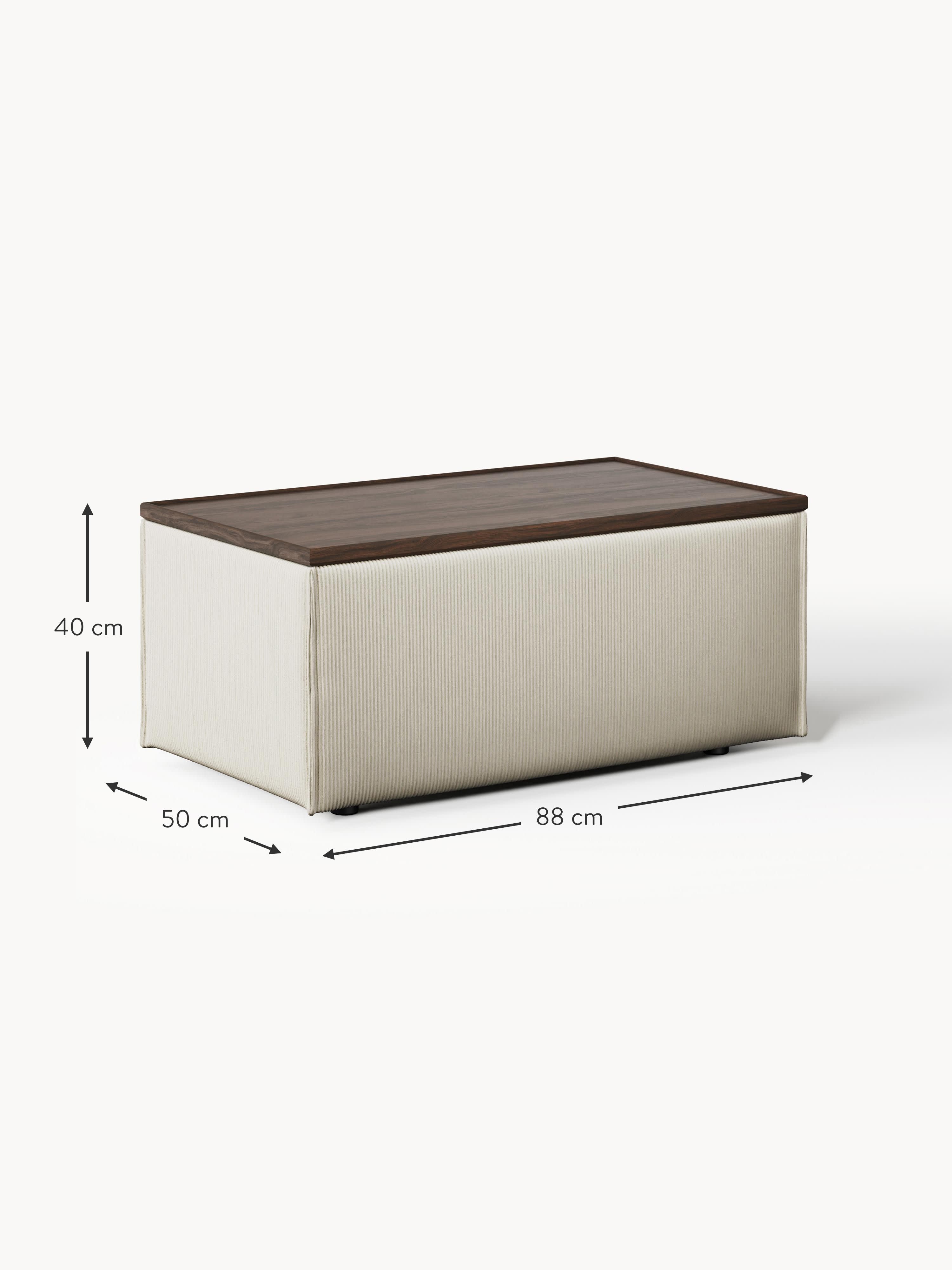 Lennon Corduroy Ottoman with Storage