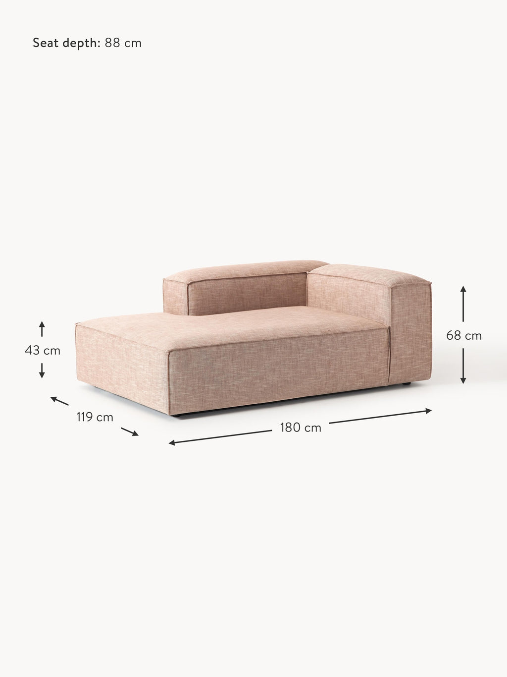 Lennon Linen Blend Corner Chaise Module