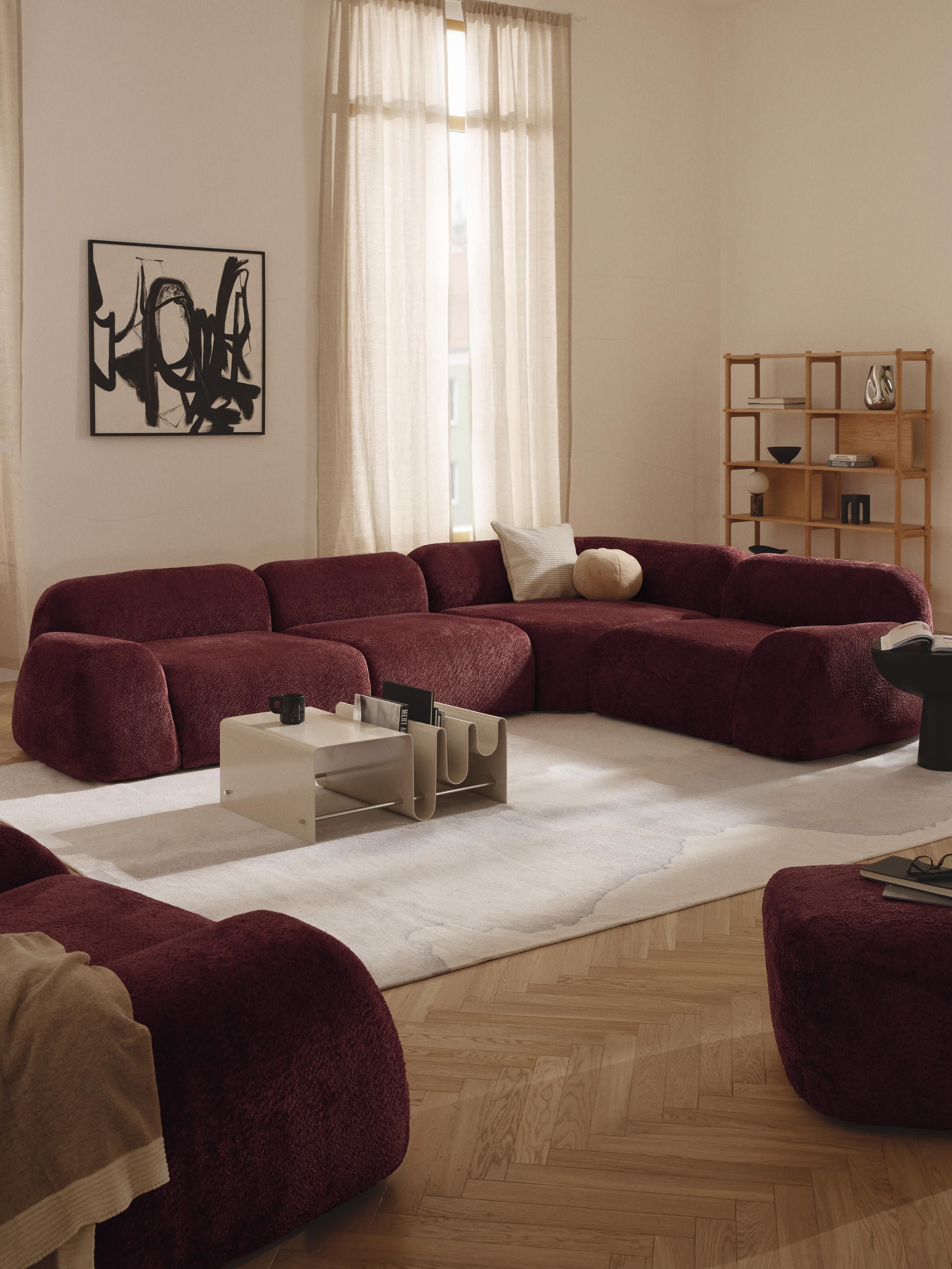 Wolke Modular Teddy Bouclé Corner Sofa (4-seater)