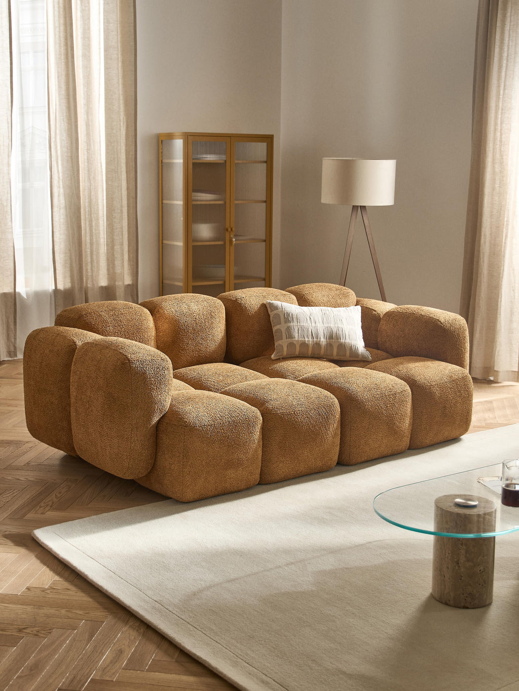 Tayla Modular Teddy-Bouclé Sofa (2-seater)