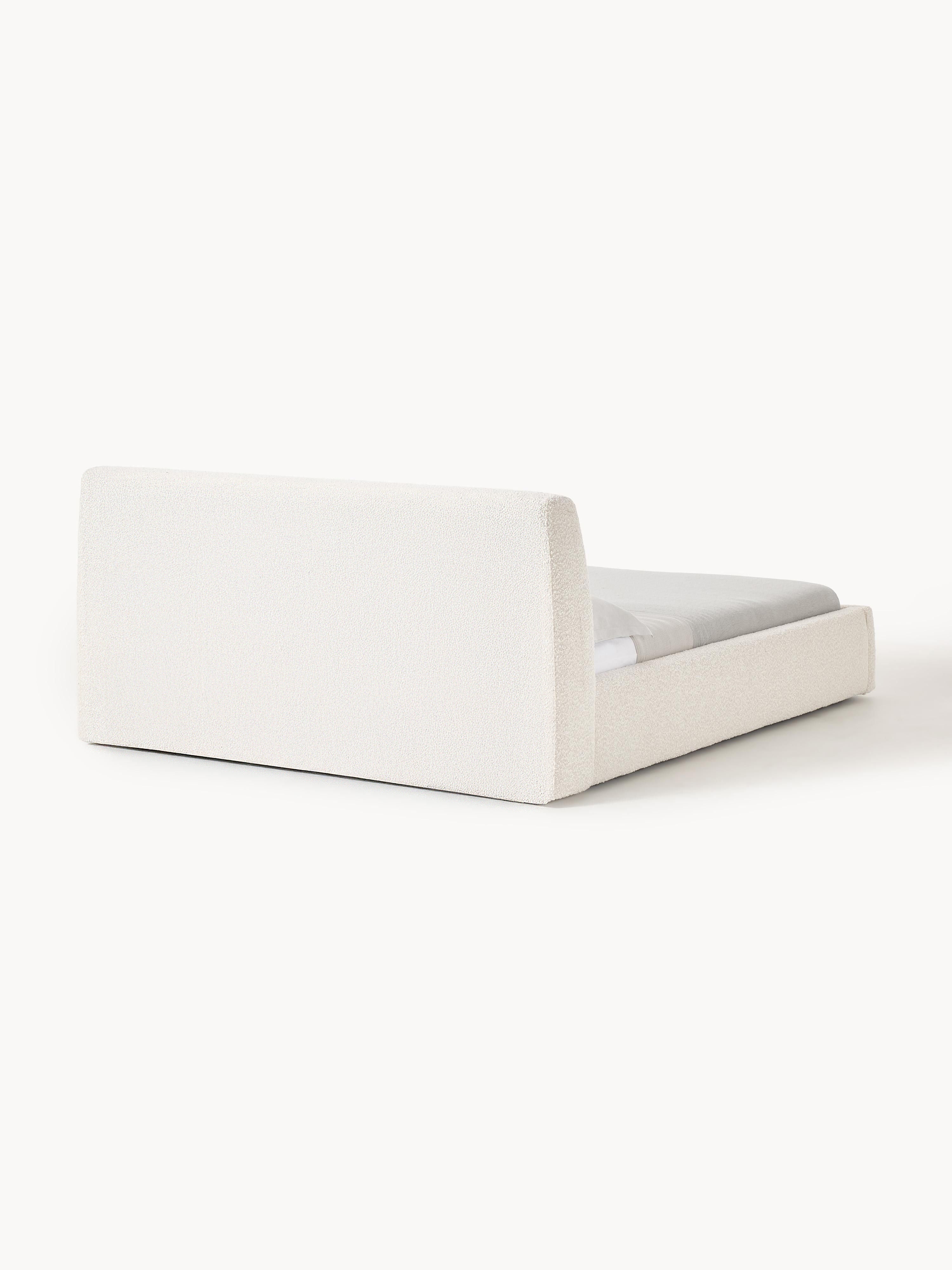 Cloud Upholstered Bouclé Bed with Storage Space