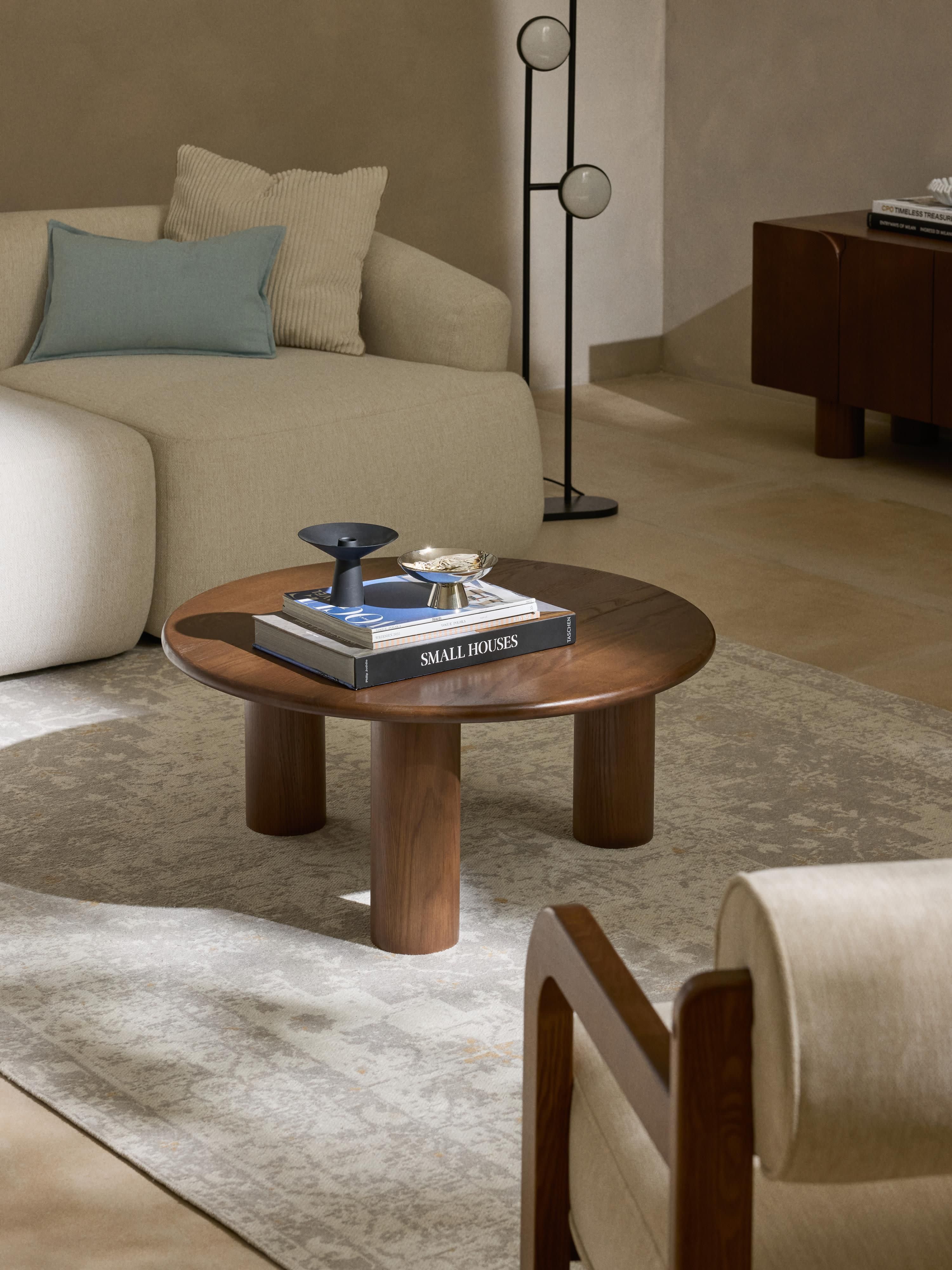 Didi Round Oak Wood Coffee Table