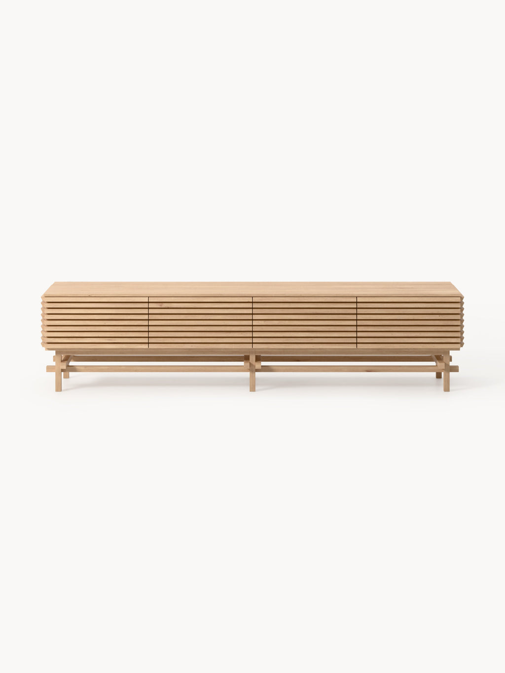 Pierce Large Oak Wood Lowboard