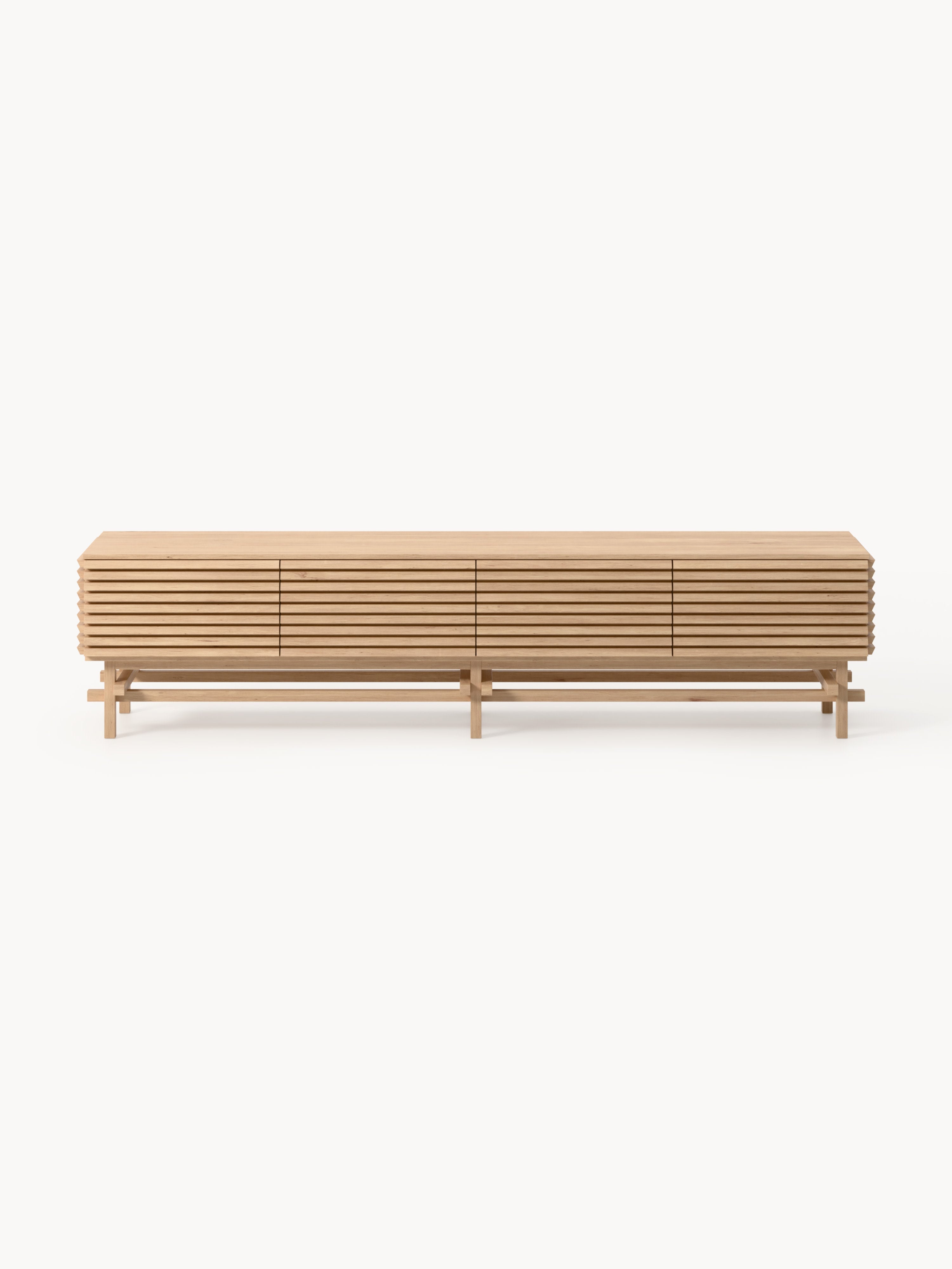 Pierce Large Oak Wood Lowboard