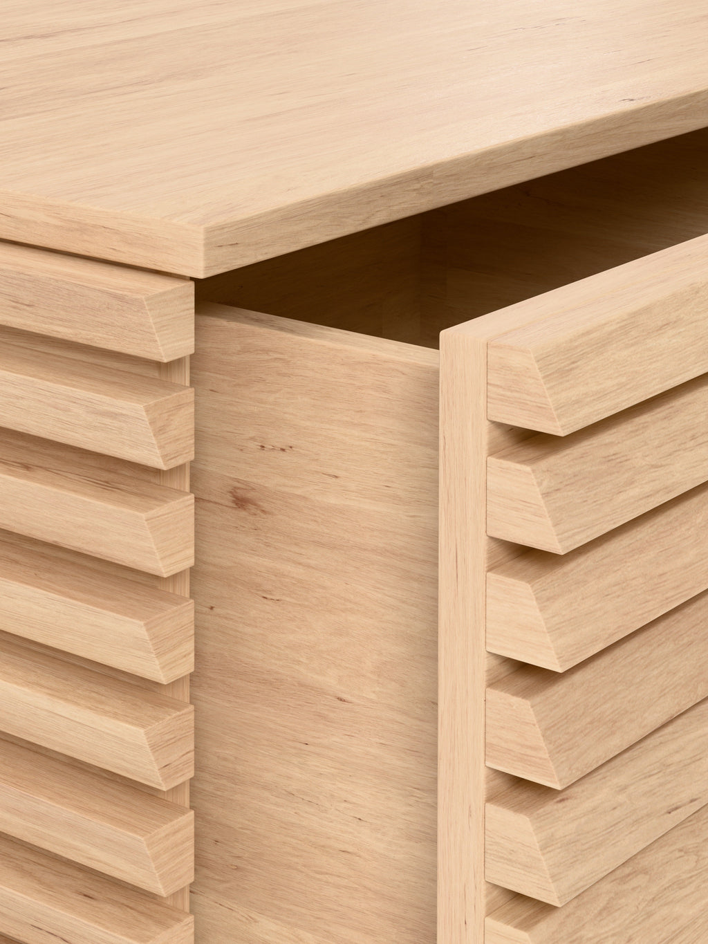 Pierce Large Oak Wood Lowboard