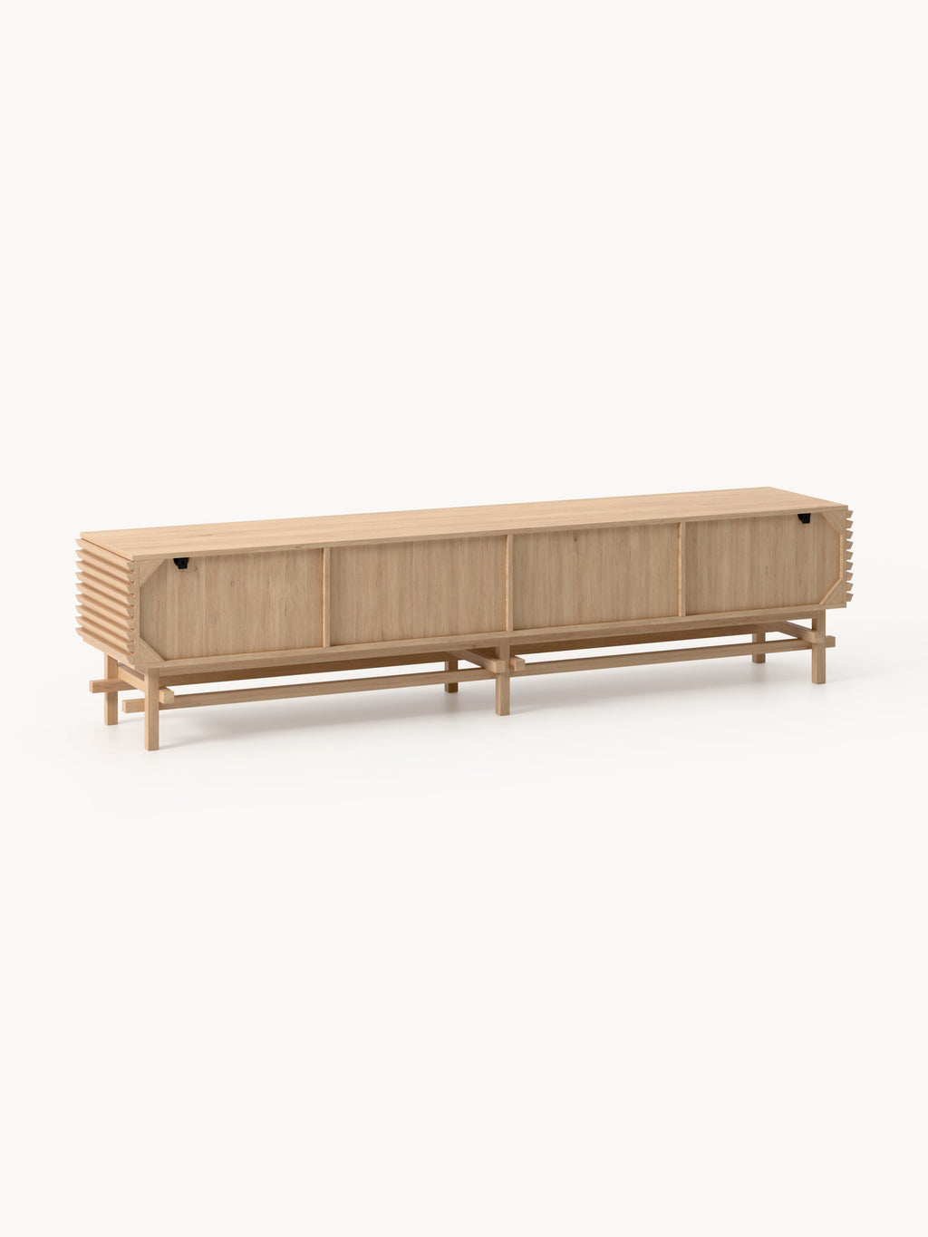 Pierce Large Oak Wood Lowboard