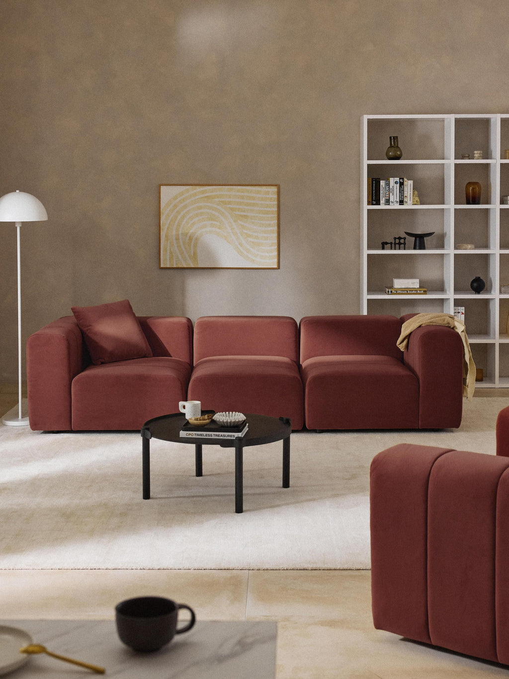 Lena Modular Velvet Sofa (4-seater)