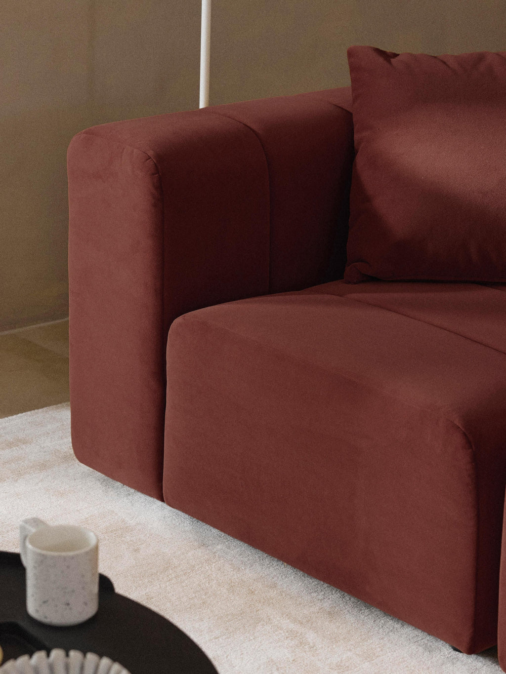 Lena Modular Velvet Sofa (4-seater)