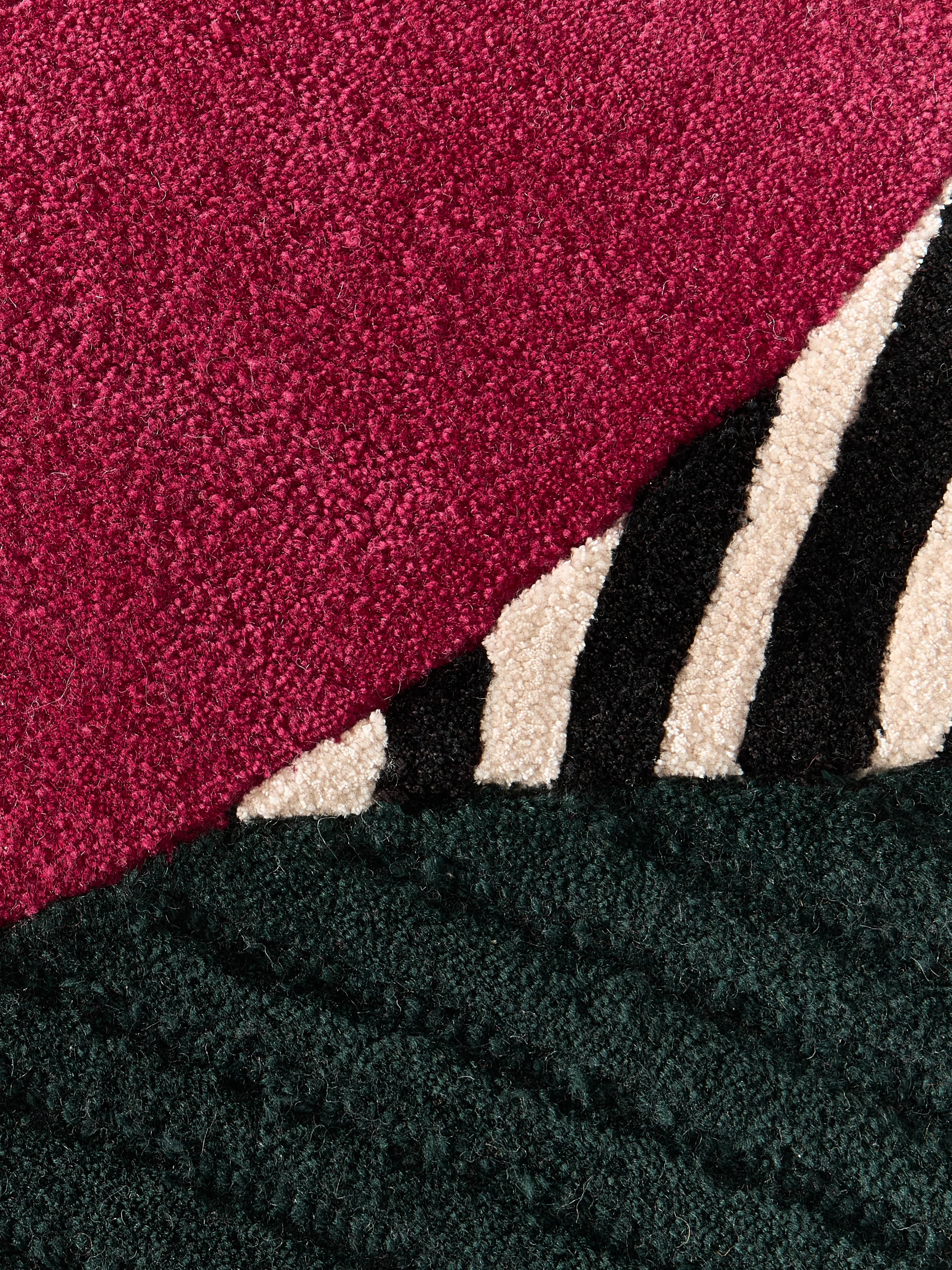 Rosco High-Low Wool Rug, Hand-Tufted