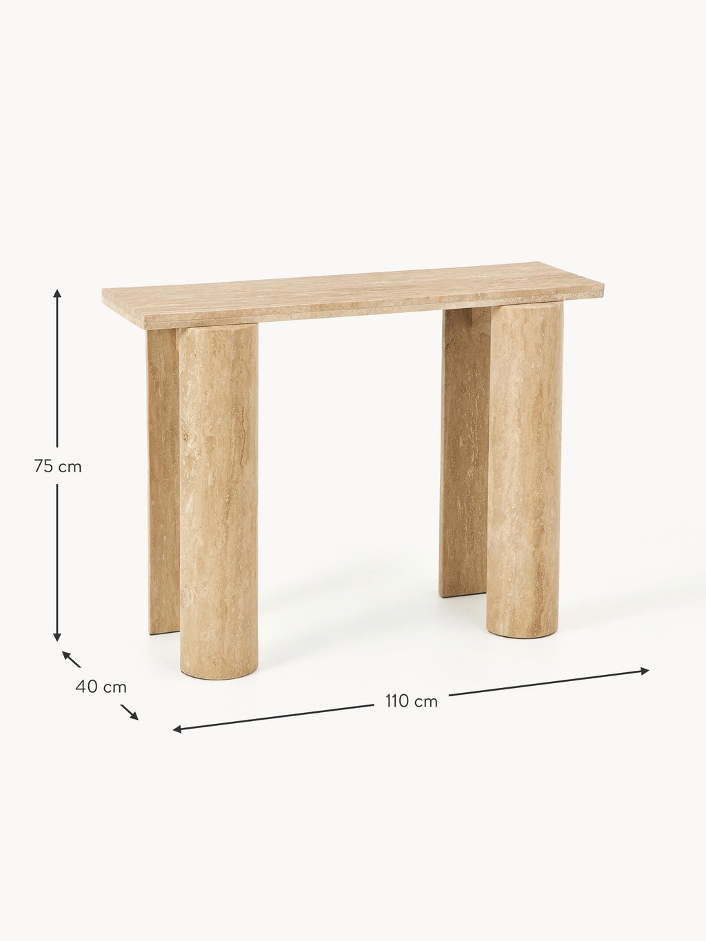 Disa Travertine Console Table