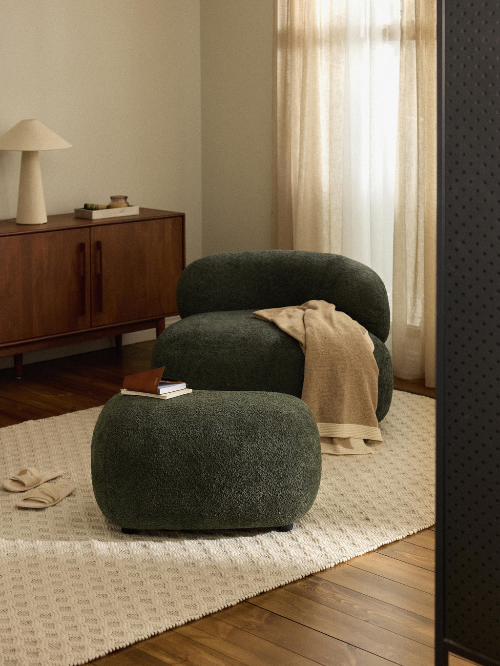 Alba Teddy-Bouclé Ottoman