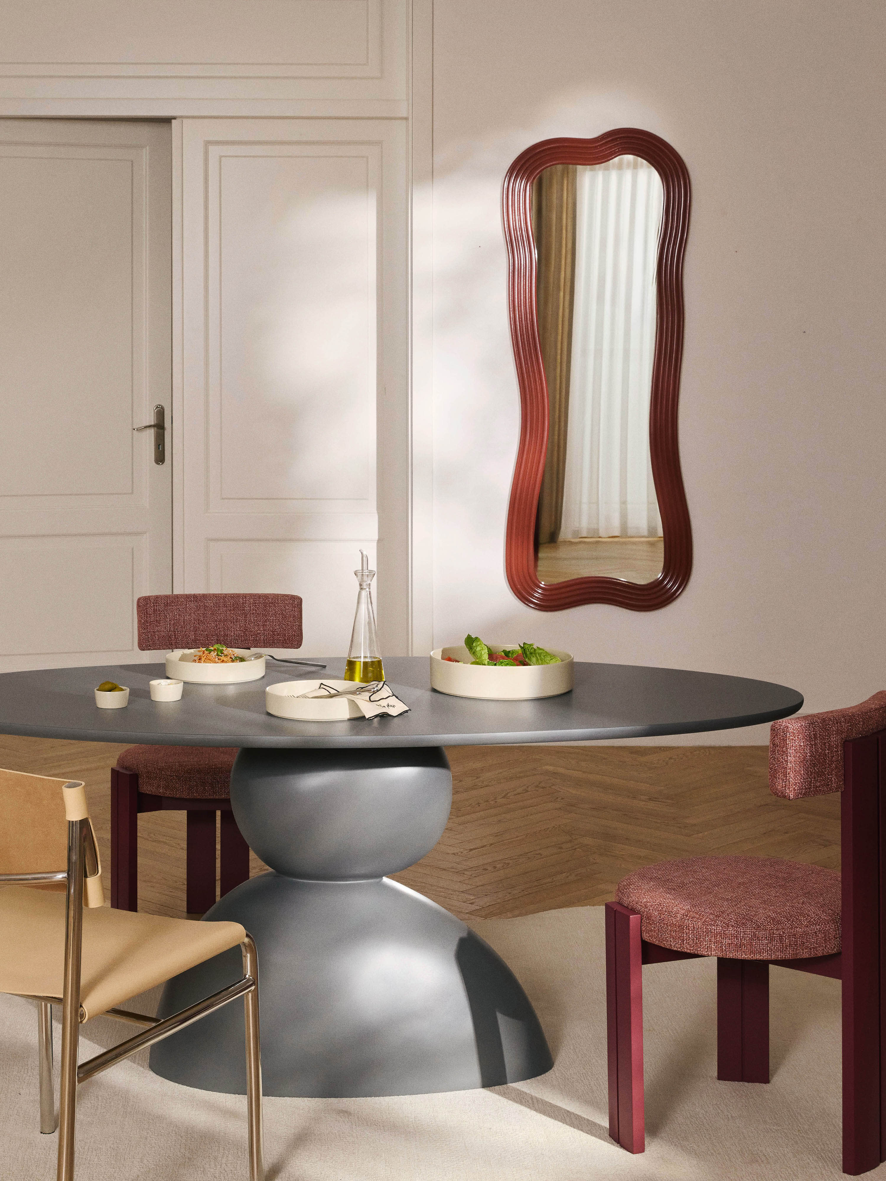 Cosimo Full-Length Wall Mirror with Wavy Frame