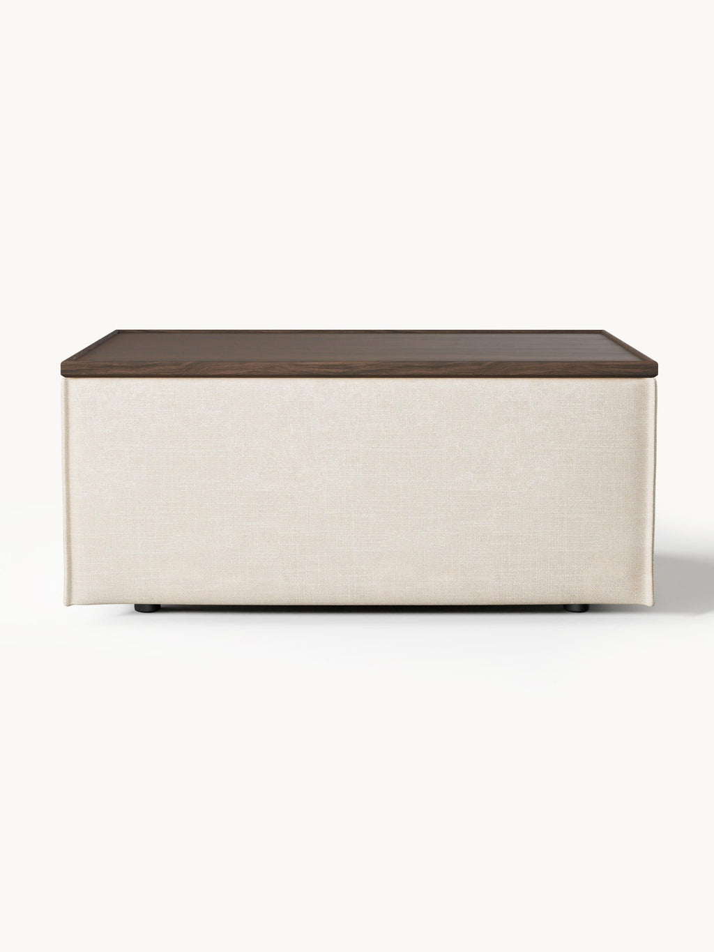 Lennon Linen Blend Ottoman with Storage