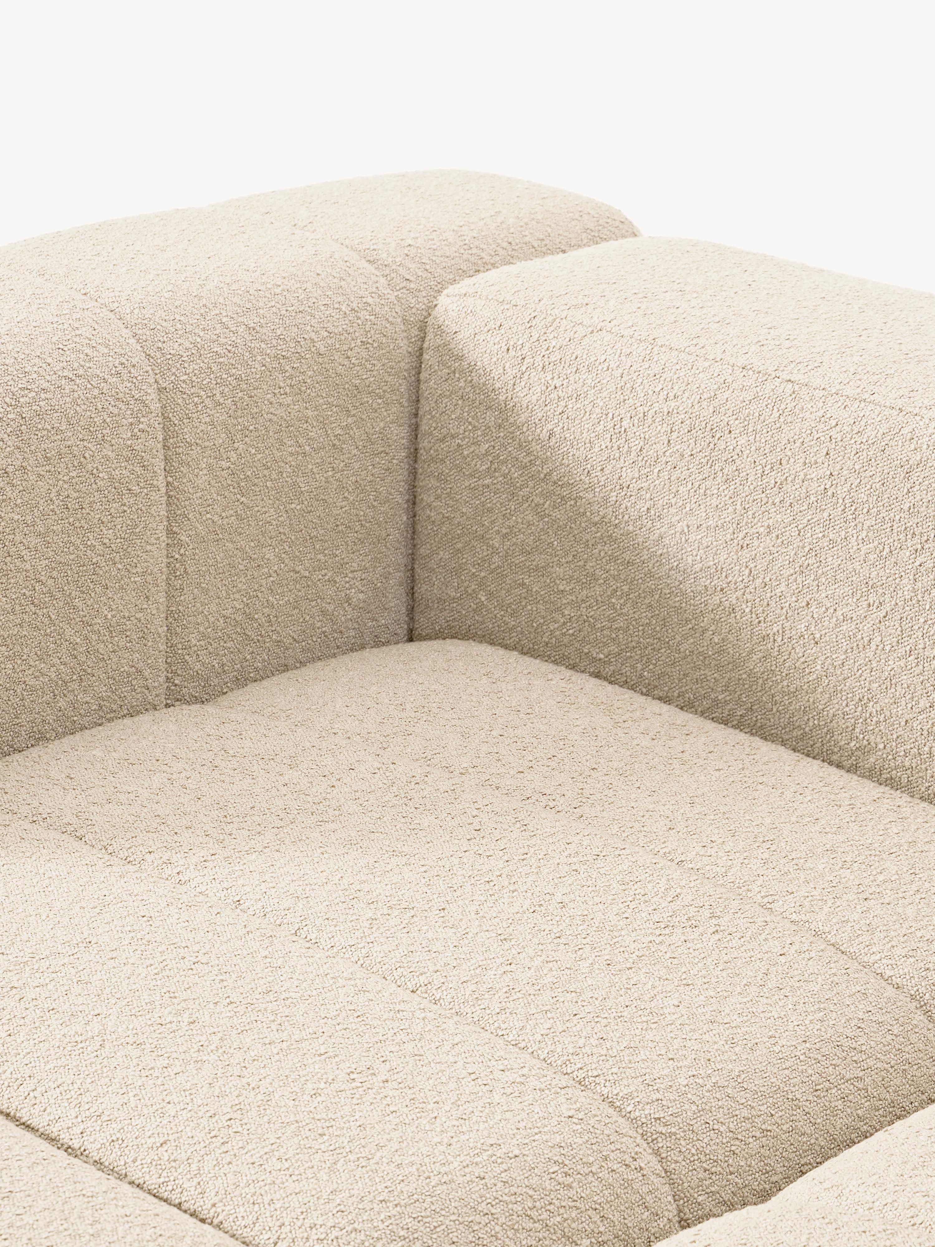 Lena Bouclé Modular Sofa (4-seater) with Ottoman (left/right)