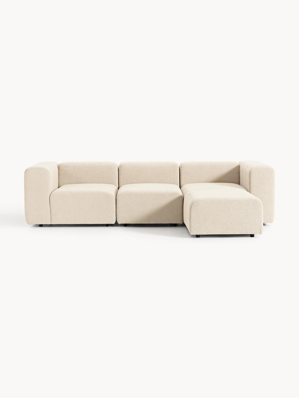 Lena Bouclé Modular Sofa (4-seater) with Ottoman (left/right)