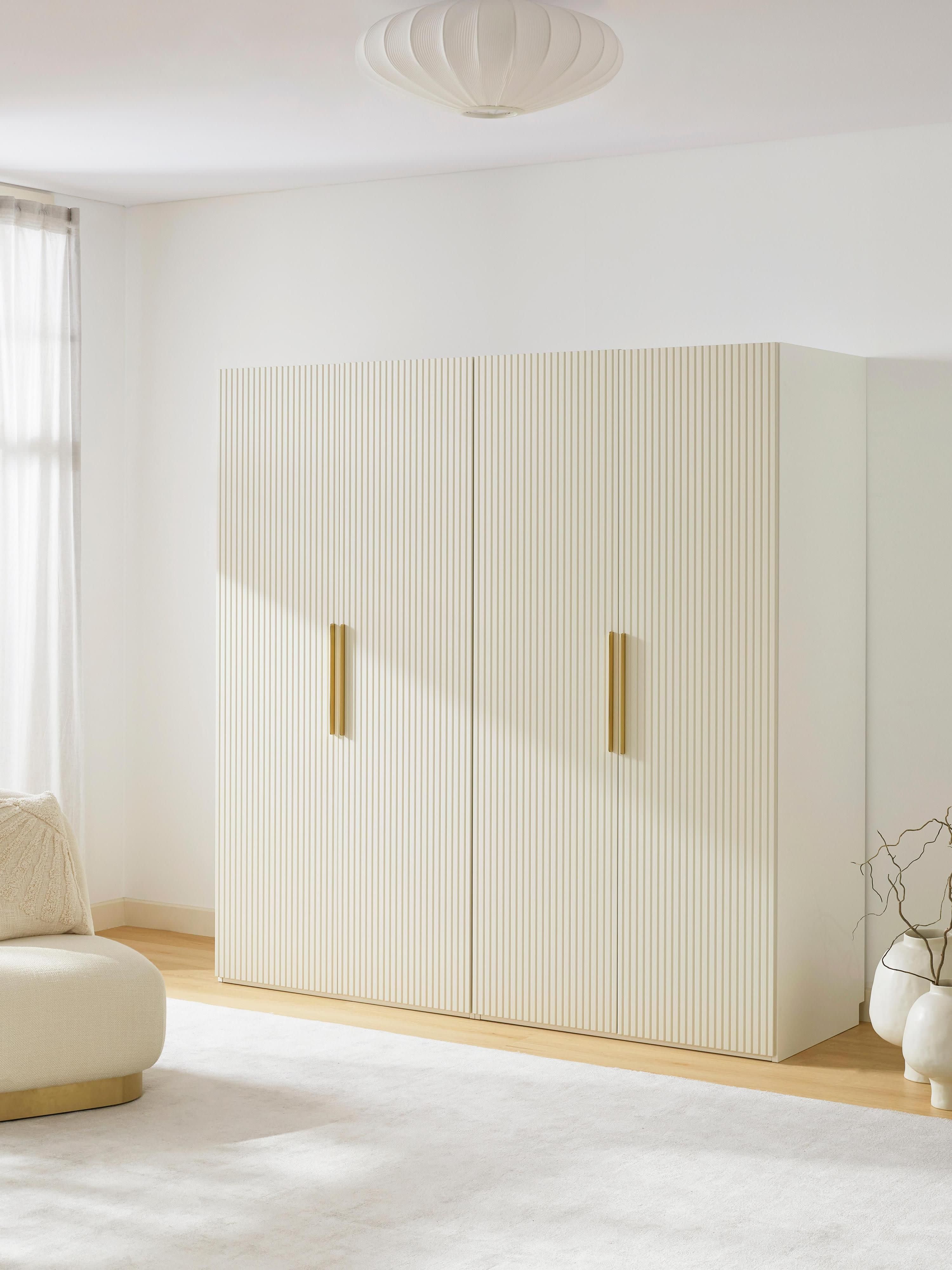 Simone Modular Revolving Door Wardrobe, 200 cm Wide, in various sizes