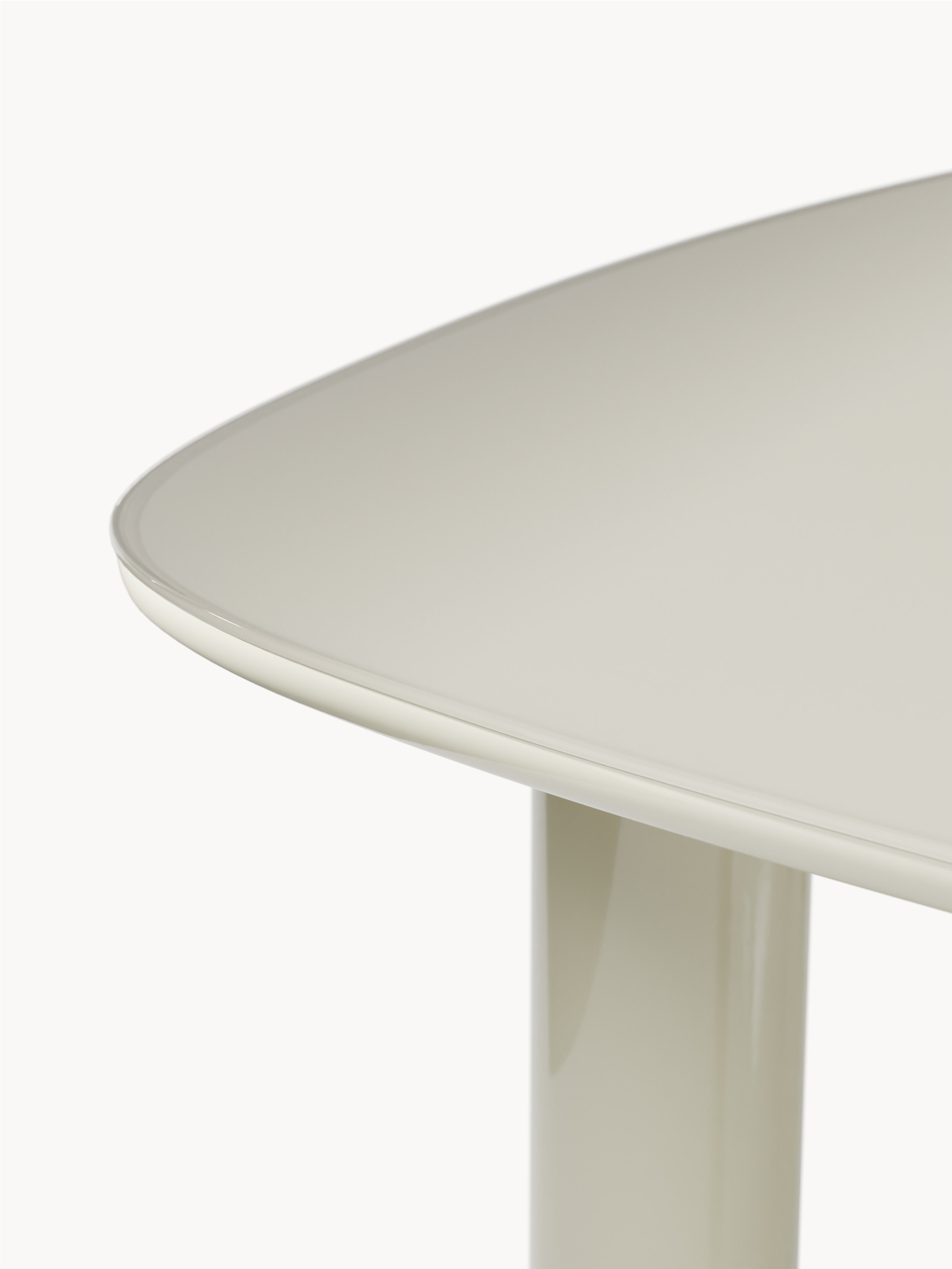 Beni Organic Dining Table with Glass Top, 200 x 110 cm